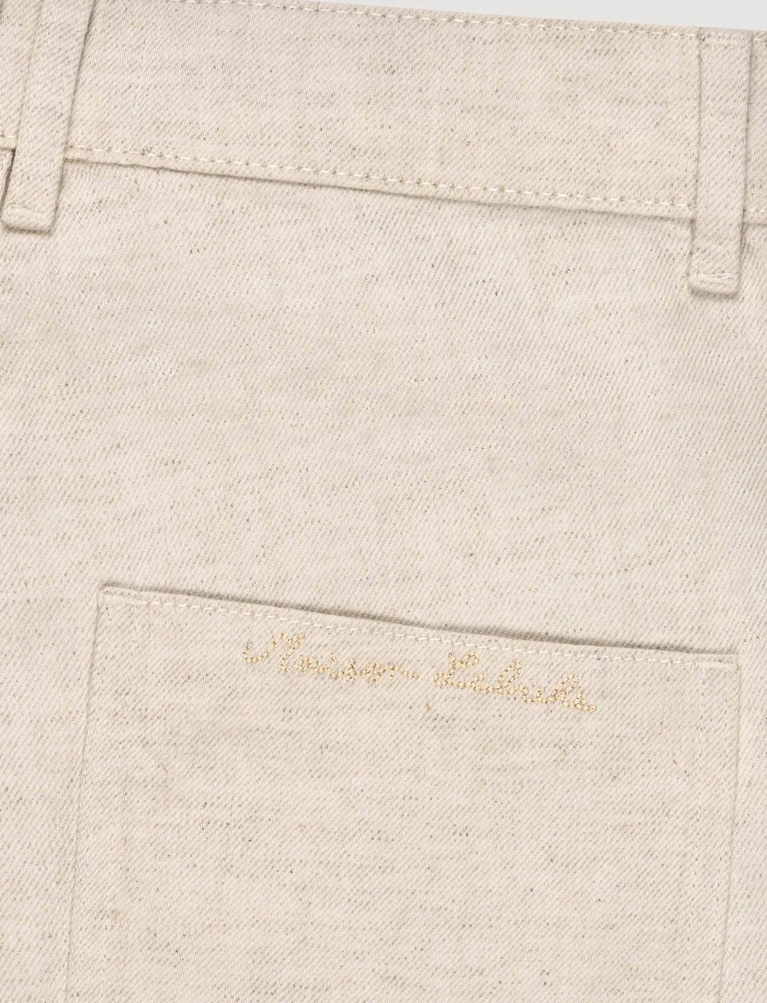 Maison Labiche - CHEVREUIL NB - linen trousers - denim parchment - 5