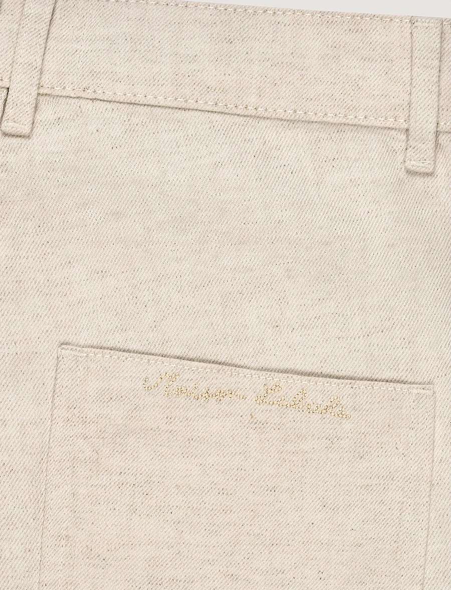 Maison Labiche - CHEVREUIL NB - linnen broeken - denim parchment - 5