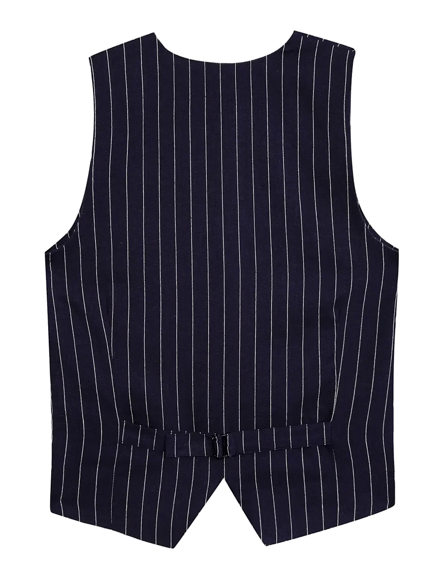 Maison Labiche - DUBAIL SEASHELLS - sleeveless blouses - stripes blue white - 2