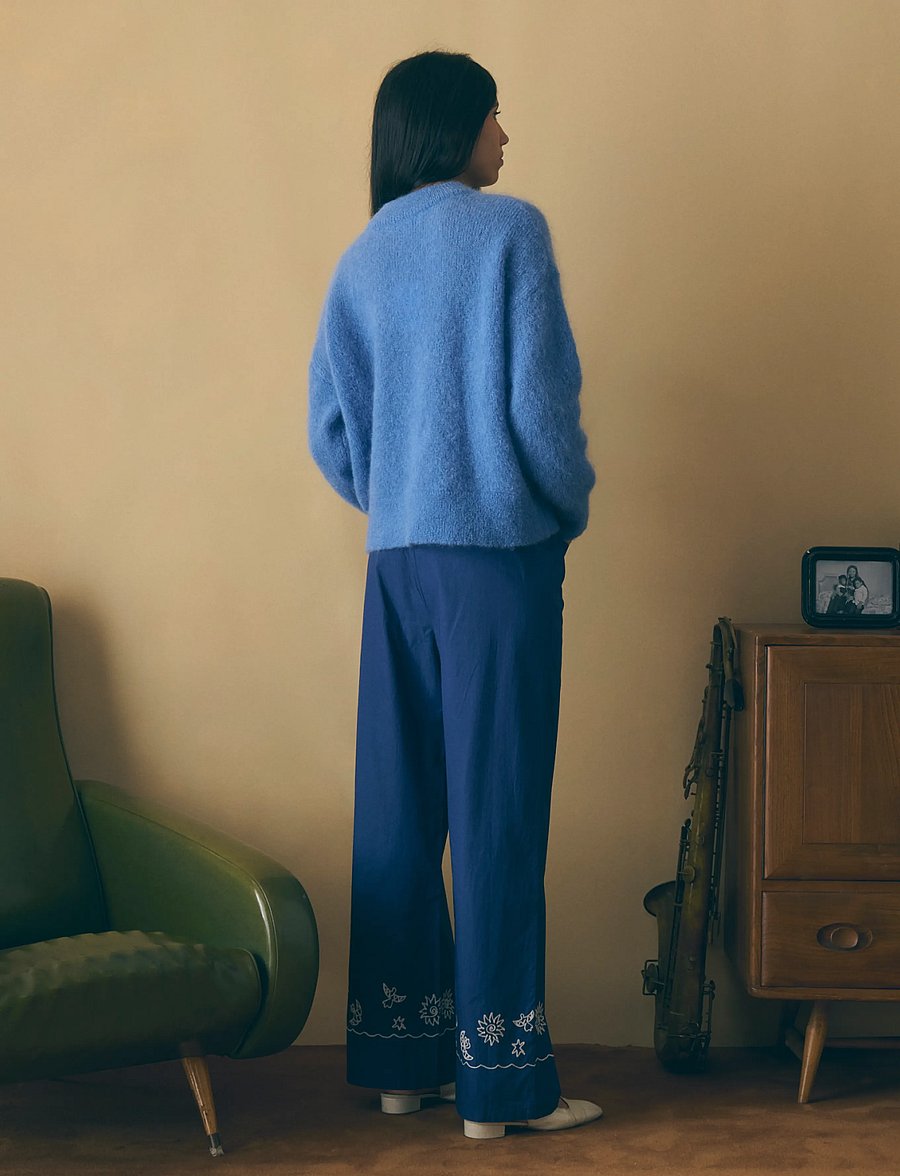 Maison Labiche - HONNORAT - stickade tröjor - starlight blue - 3
