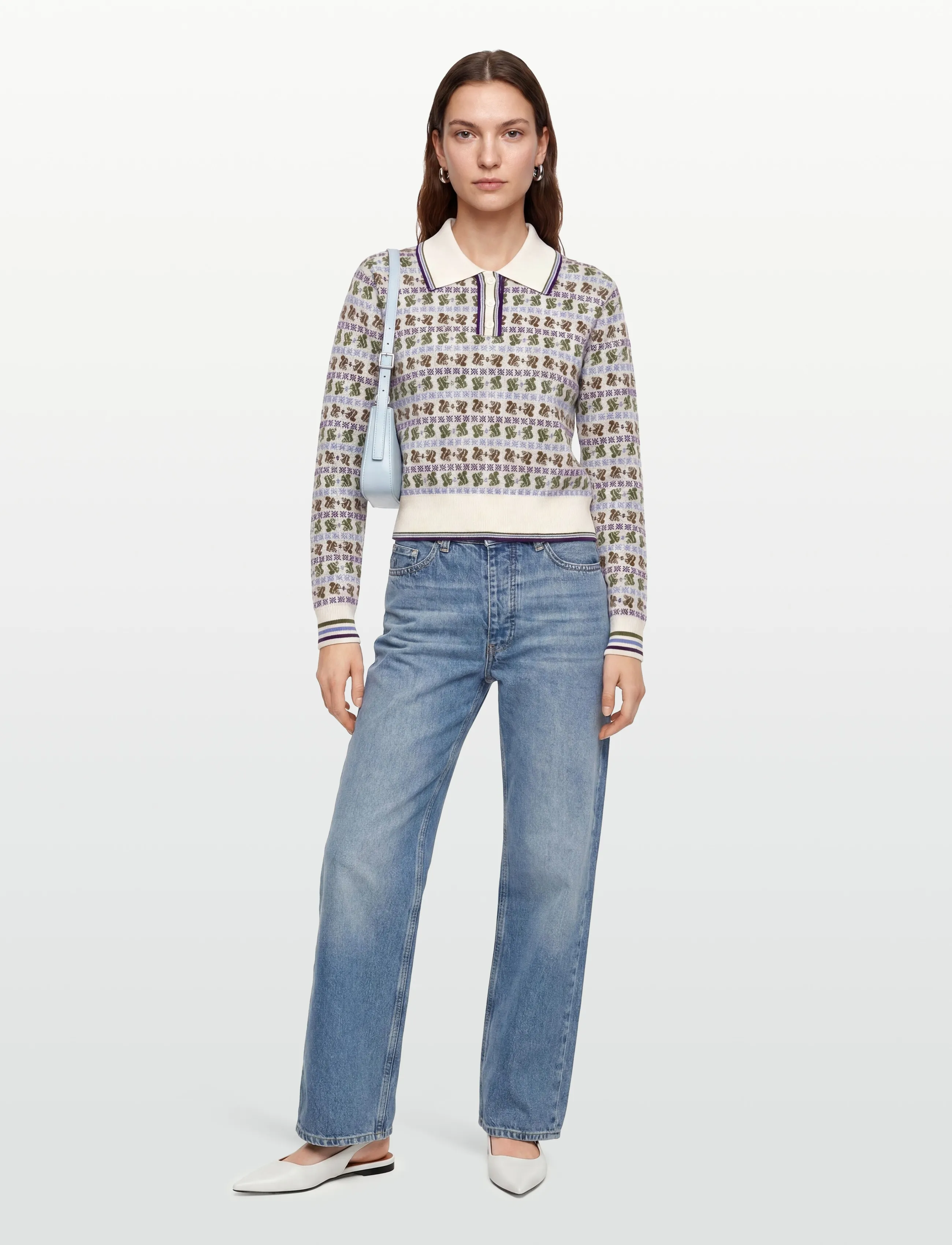 Maison Labiche Laveran Squirrel Jacquard, XS, Multi/patterned, Strik > Trøjer, Dame