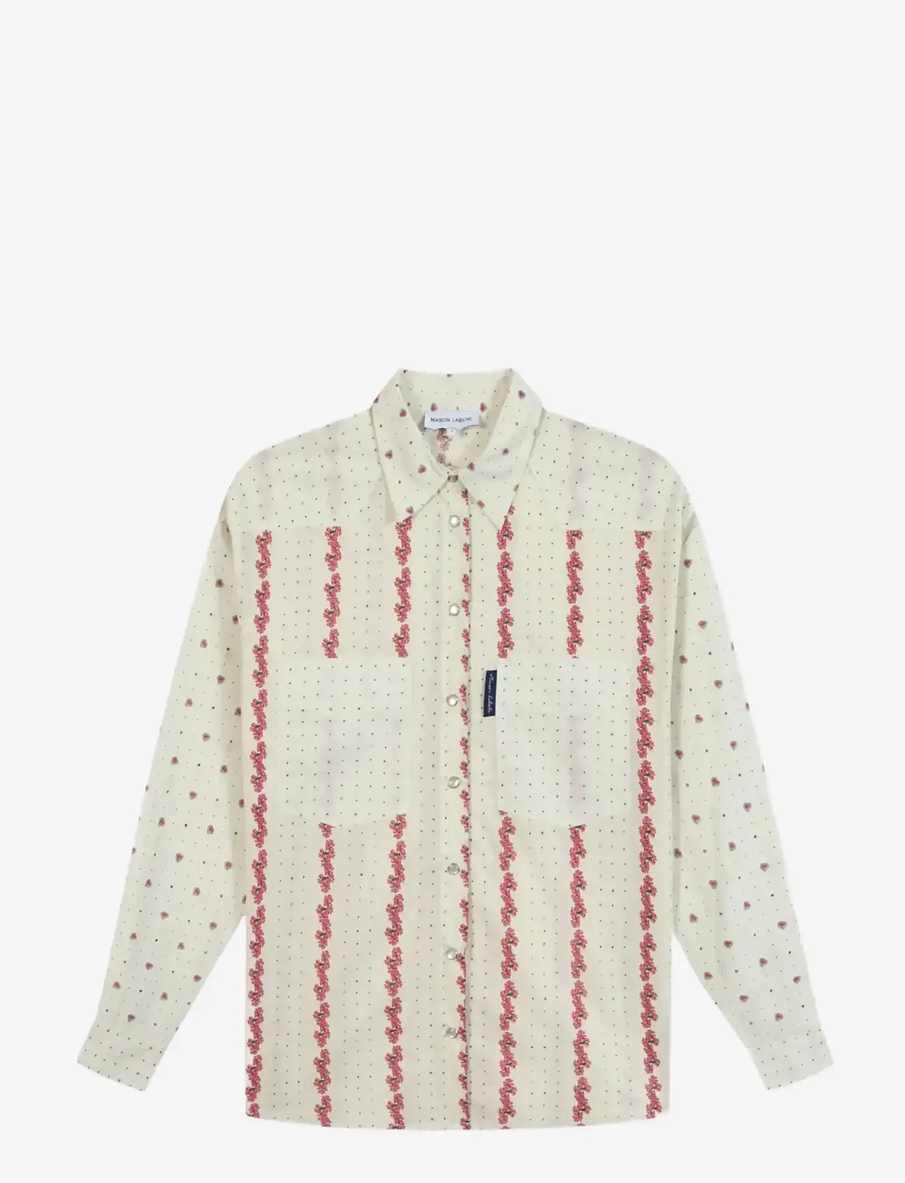 Maison Labiche - MONSELET FLOWERS - langärmlige hemden - flowers patch print - 1