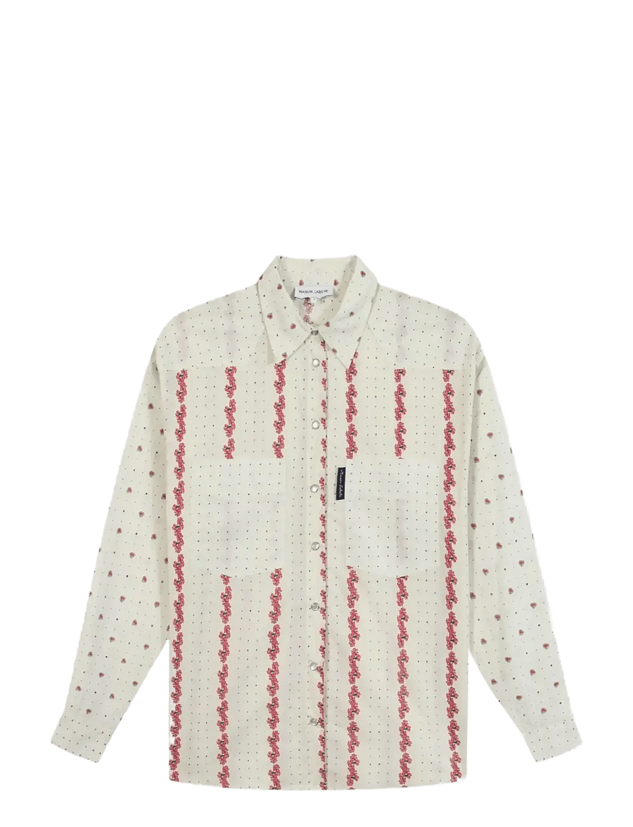 Maison Labiche - MONSELET FLOWERS - langärmlige hemden - flowers patch print - 1