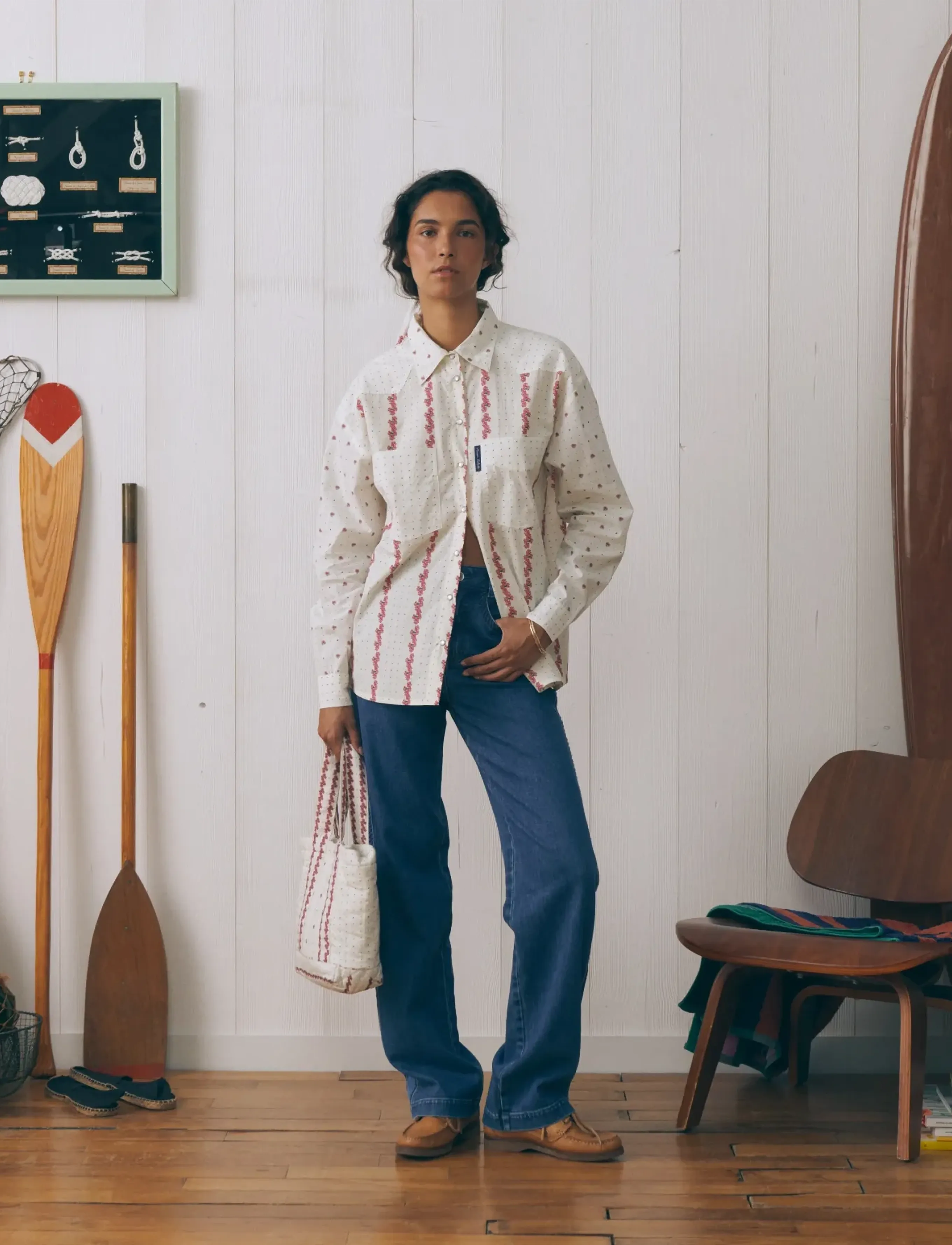 Maison Labiche MONSELET FLOWERS - Bluser & Skjorter - FLOWERS PATCH PRINT / pink/rose