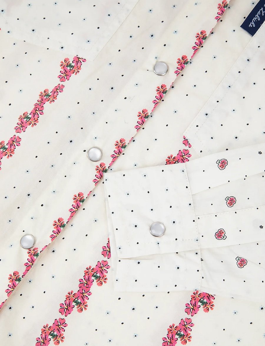 Maison Labiche - MONSELET FLOWERS - langärmlige hemden - flowers patch print - 5