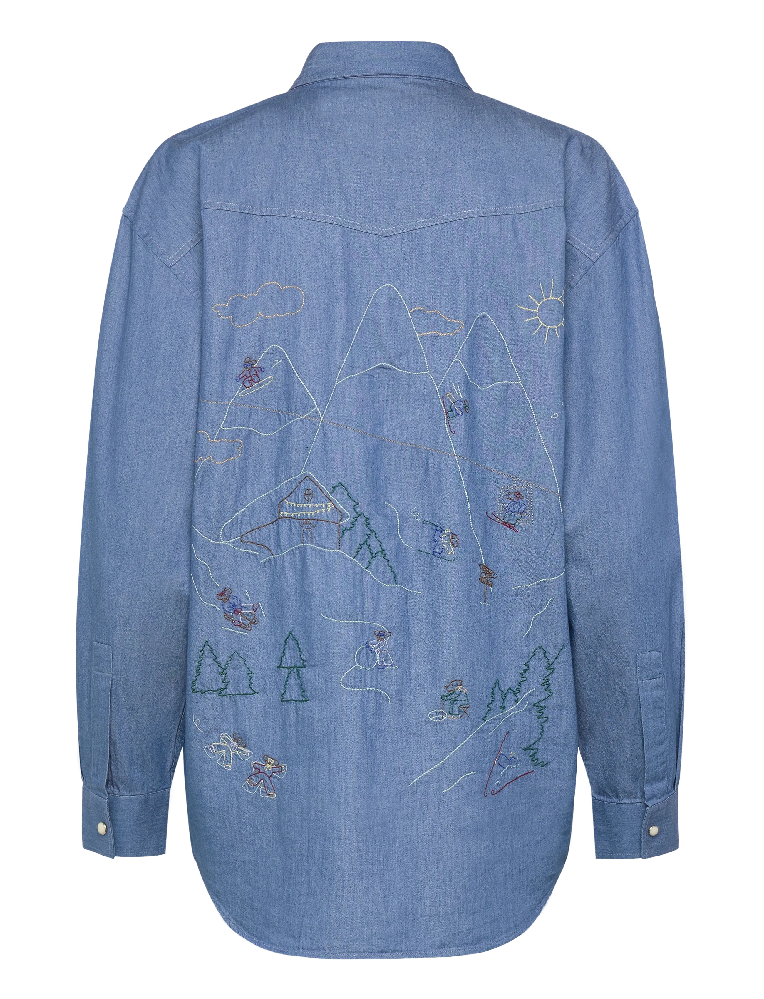 Maison Labiche - MONSELET MOUNTAIN JOURNEY - langärmlige hemden - chambray blue - 1