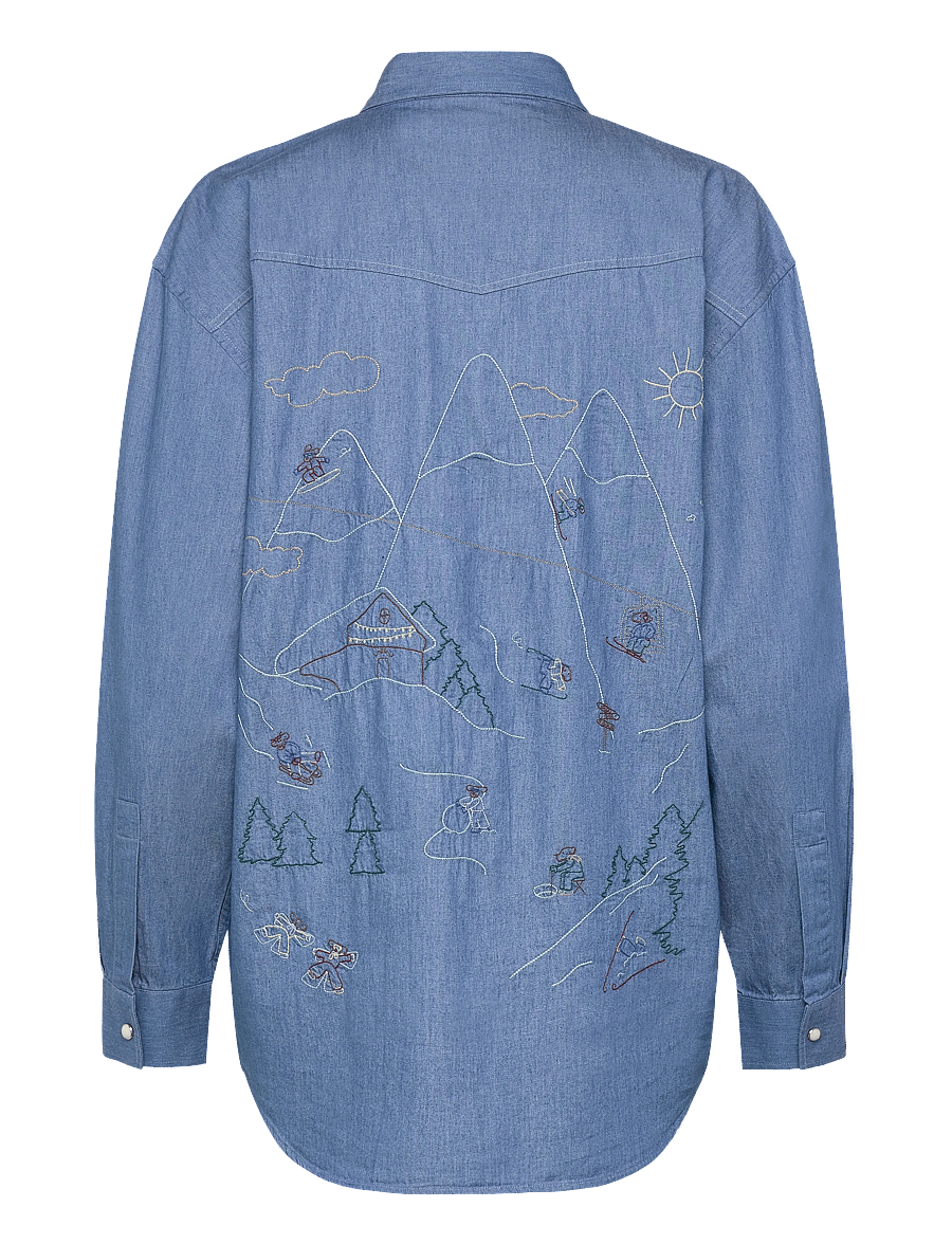Maison Labiche - MONSELET MOUNTAIN JOURNEY - langärmlige hemden - chambray blue - 1
