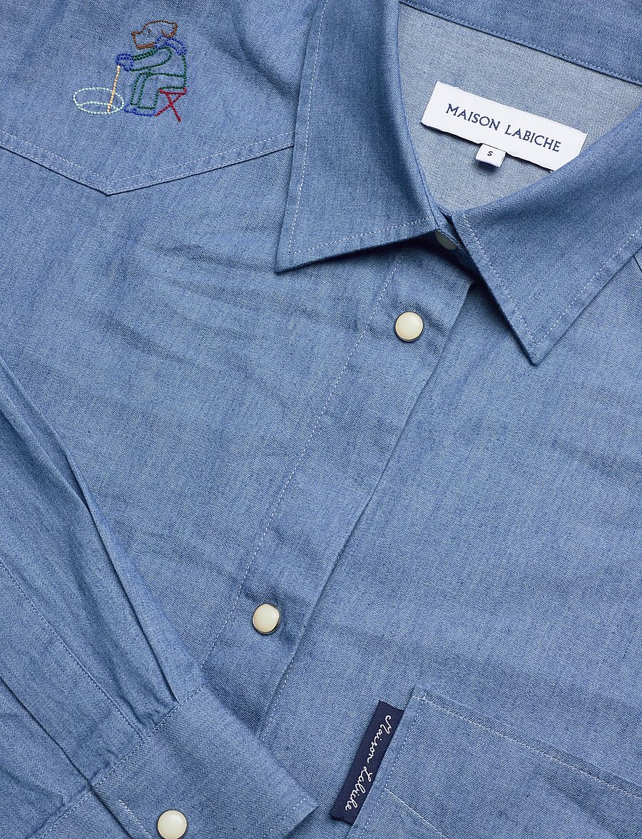 Maison Labiche - MONSELET MOUNTAIN JOURNEY - langärmlige hemden - chambray blue - 2