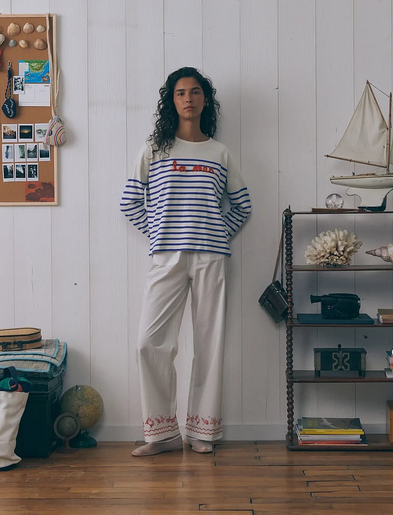 Maison Labiche - MONTPAR LS LA MER/GOTS - langärmlige tops - ivory blue - 0