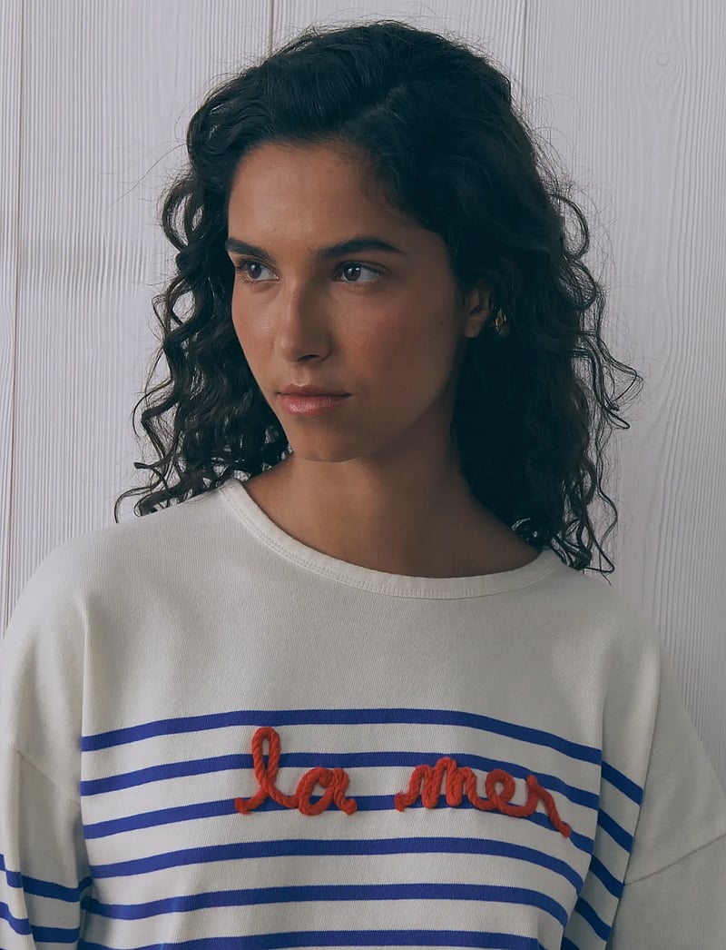 Maison Labiche - MONTPAR LS LA MER/GOTS - langärmlige tops - ivory blue - 4