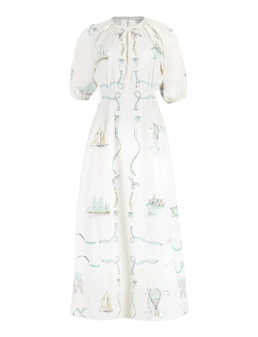 Maison Labiche - NIESSEL WOLRD TOUR - maxiklänningar - poplin off white - 1