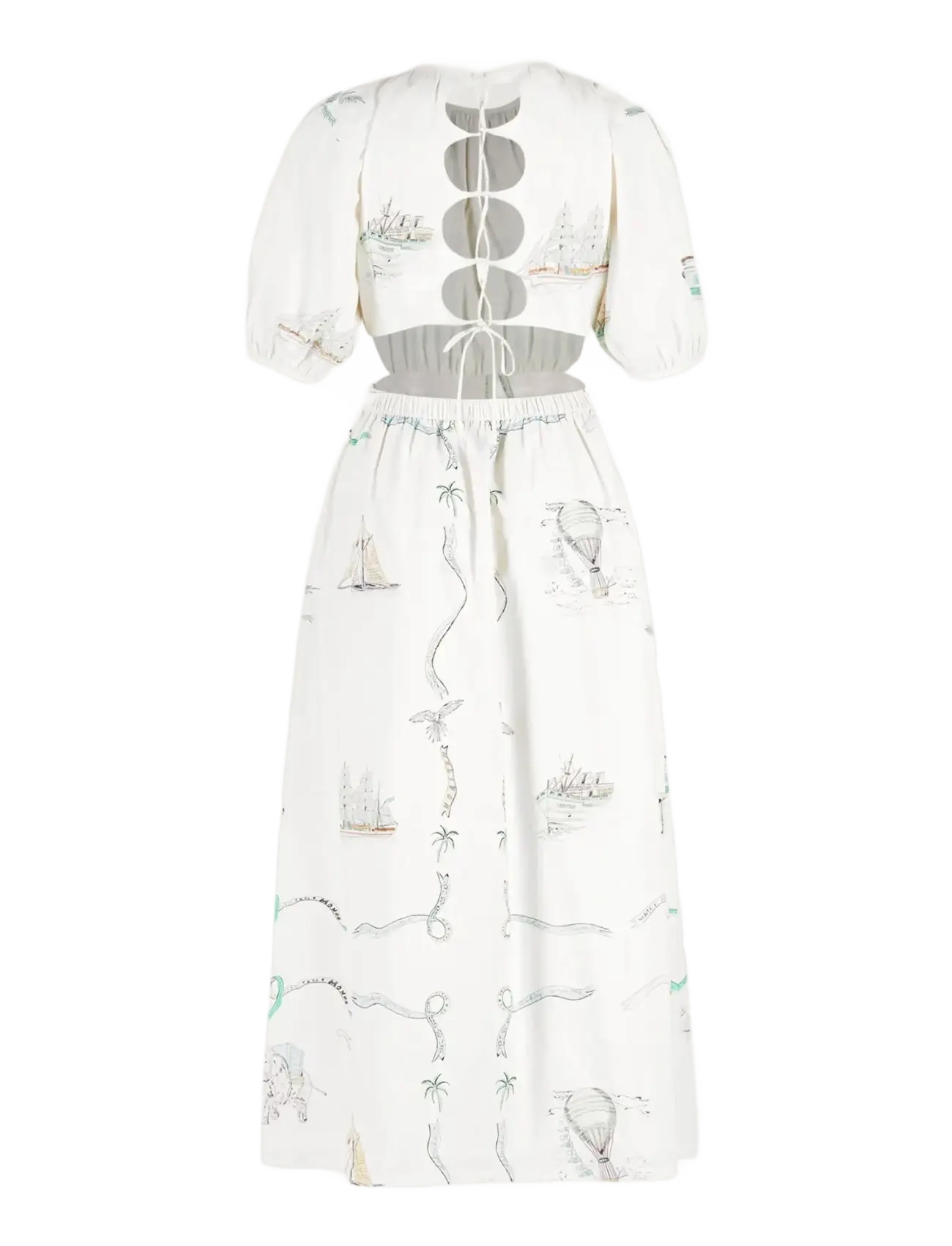 Maison Labiche - NIESSEL WOLRD TOUR - sukienki maxi - poplin off white - 2