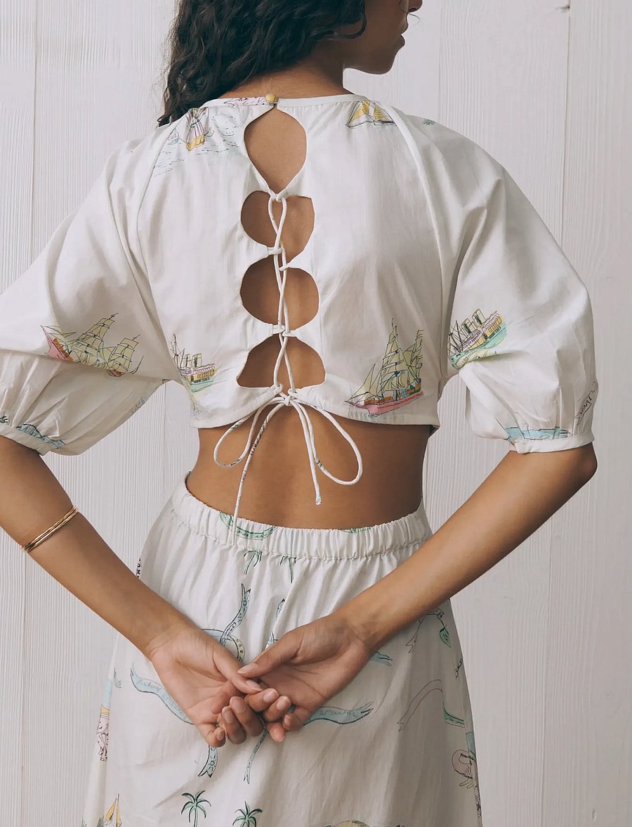 Maison Labiche - NIESSEL WOLRD TOUR - maxiklänningar - poplin off white - 4