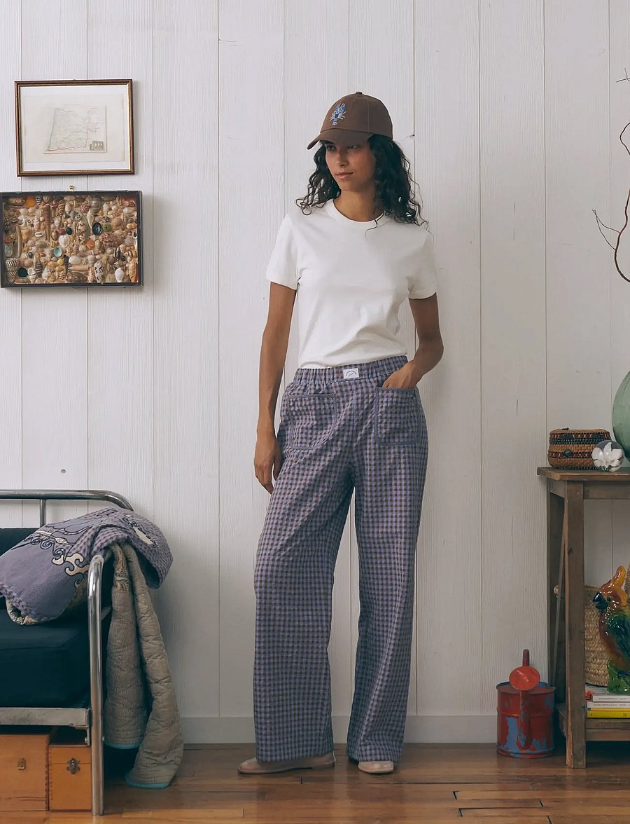 Maison Labiche - OUDIN SEERSUCKER - hosen mit weitem bein - seersucker patchwork - 0