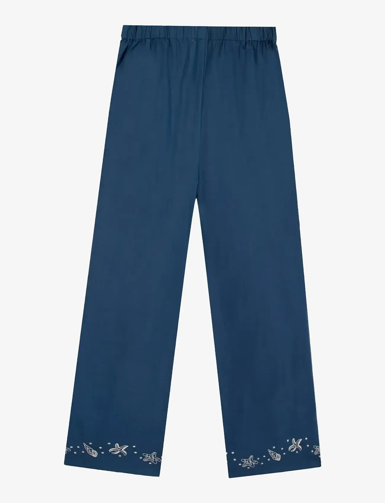 Maison Labiche - OUDIN SEASHELLS - hosen mit weitem bein - poplin ultramarine - 2