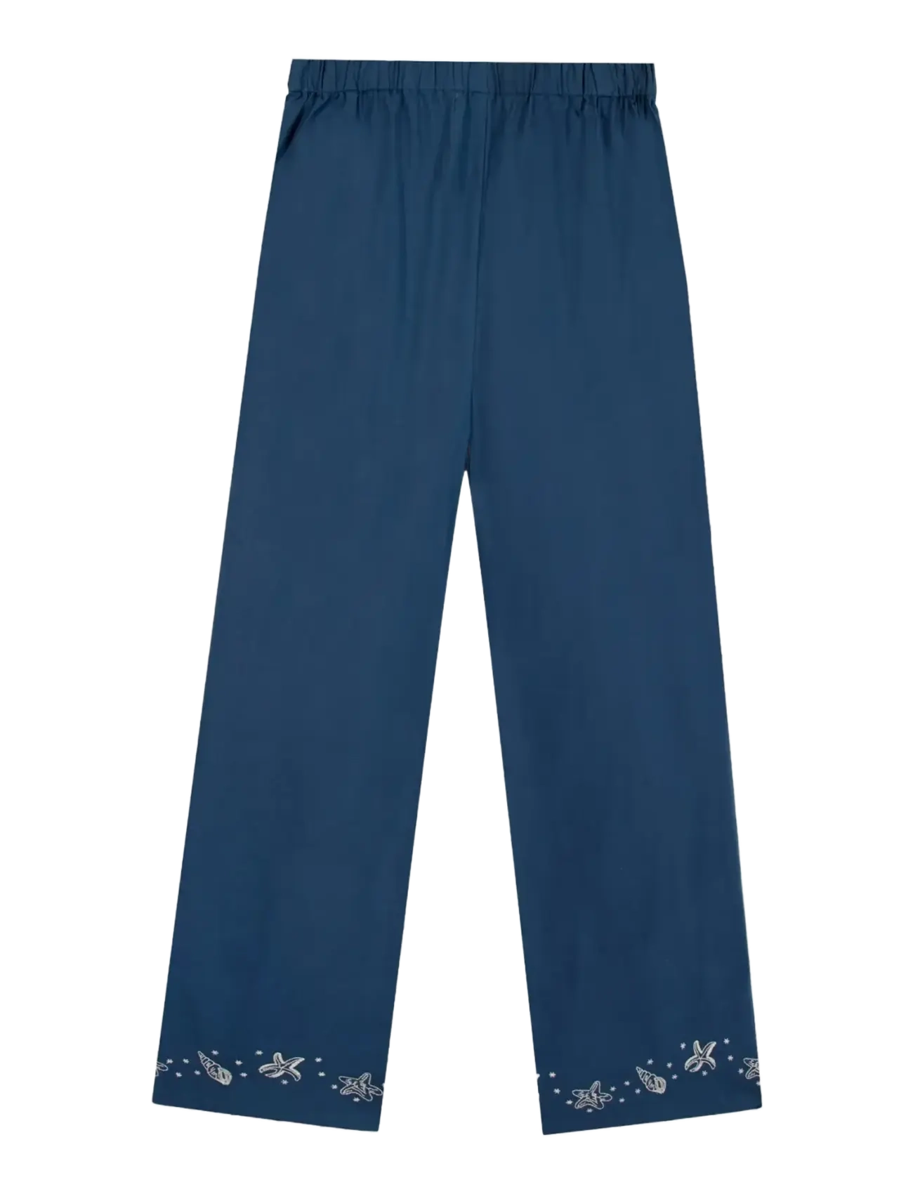 Maison Labiche - OUDIN SEASHELLS - wide leg trousers - poplin ultramarine - 2
