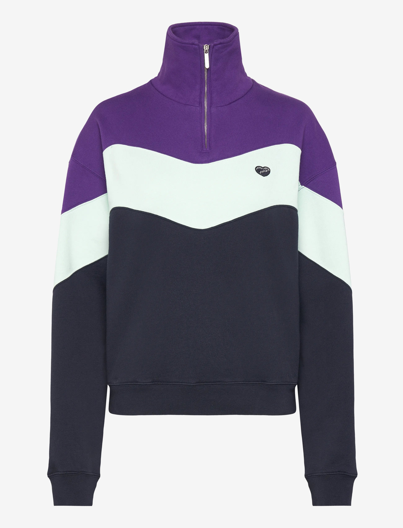 Maison Labiche - PLACIDE MINI PATCH COEUR/GOTS - vardagsstil - imperial purple cb - 0