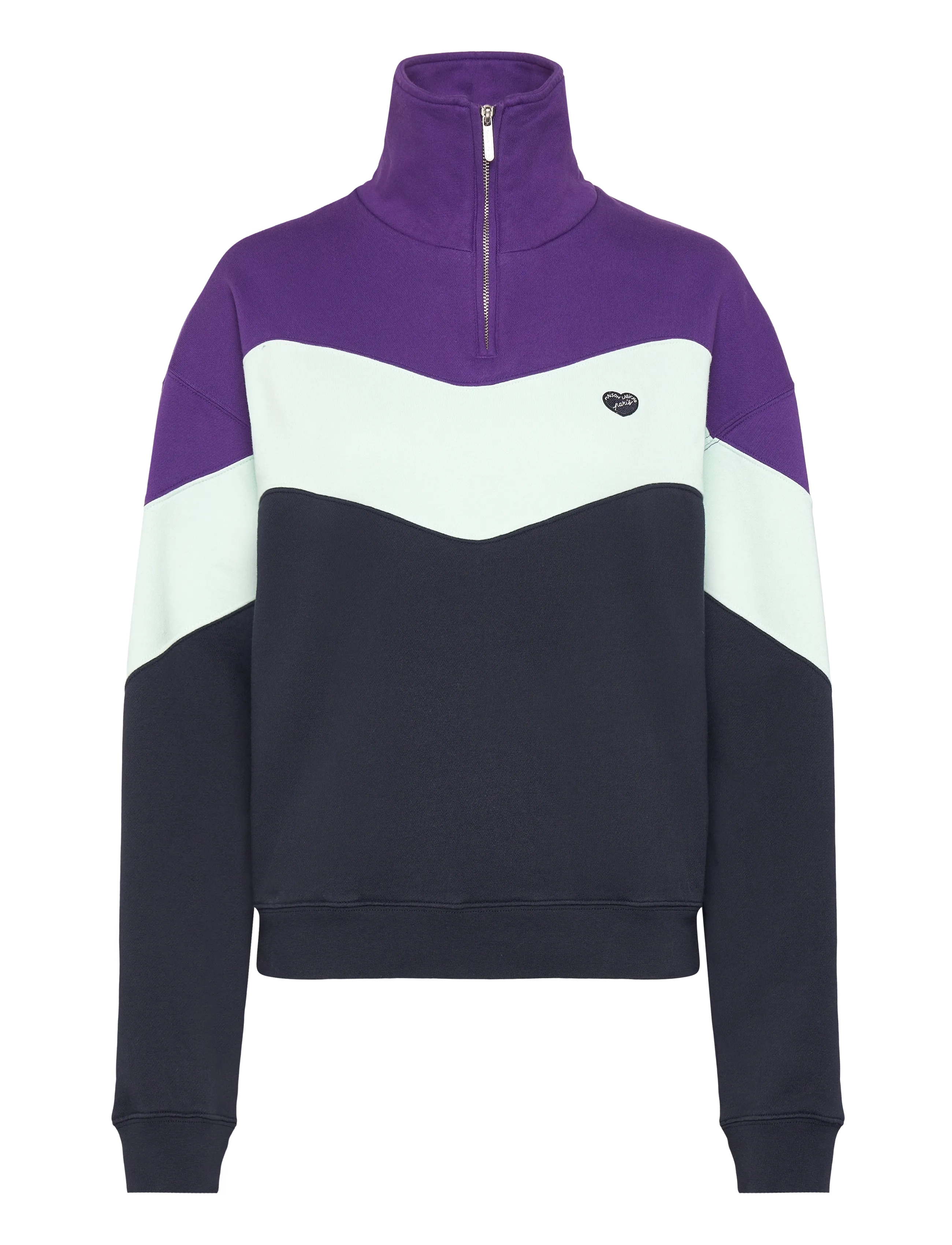 Maison Labiche PLACIDE MINI PATCH COEUR/GOTS - Sweatshirts - IMPERIAL PURPLE CB / purple
