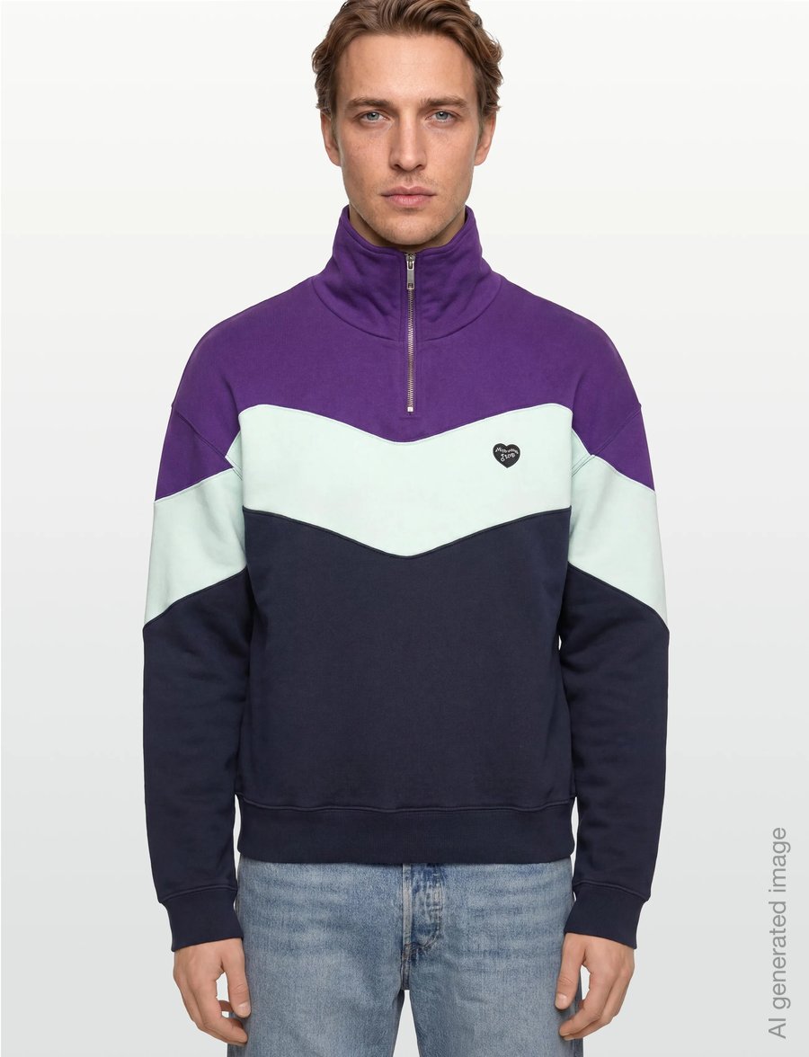 Maison Labiche - PLACIDE MINI PATCH COEUR/GOTS - sweatshirts - imperial purple cb - 3