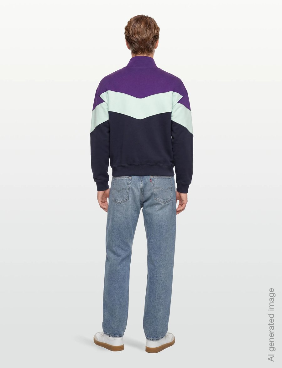 Maison Labiche - PLACIDE MINI PATCH COEUR/GOTS - sweatshirts - imperial purple cb - 4