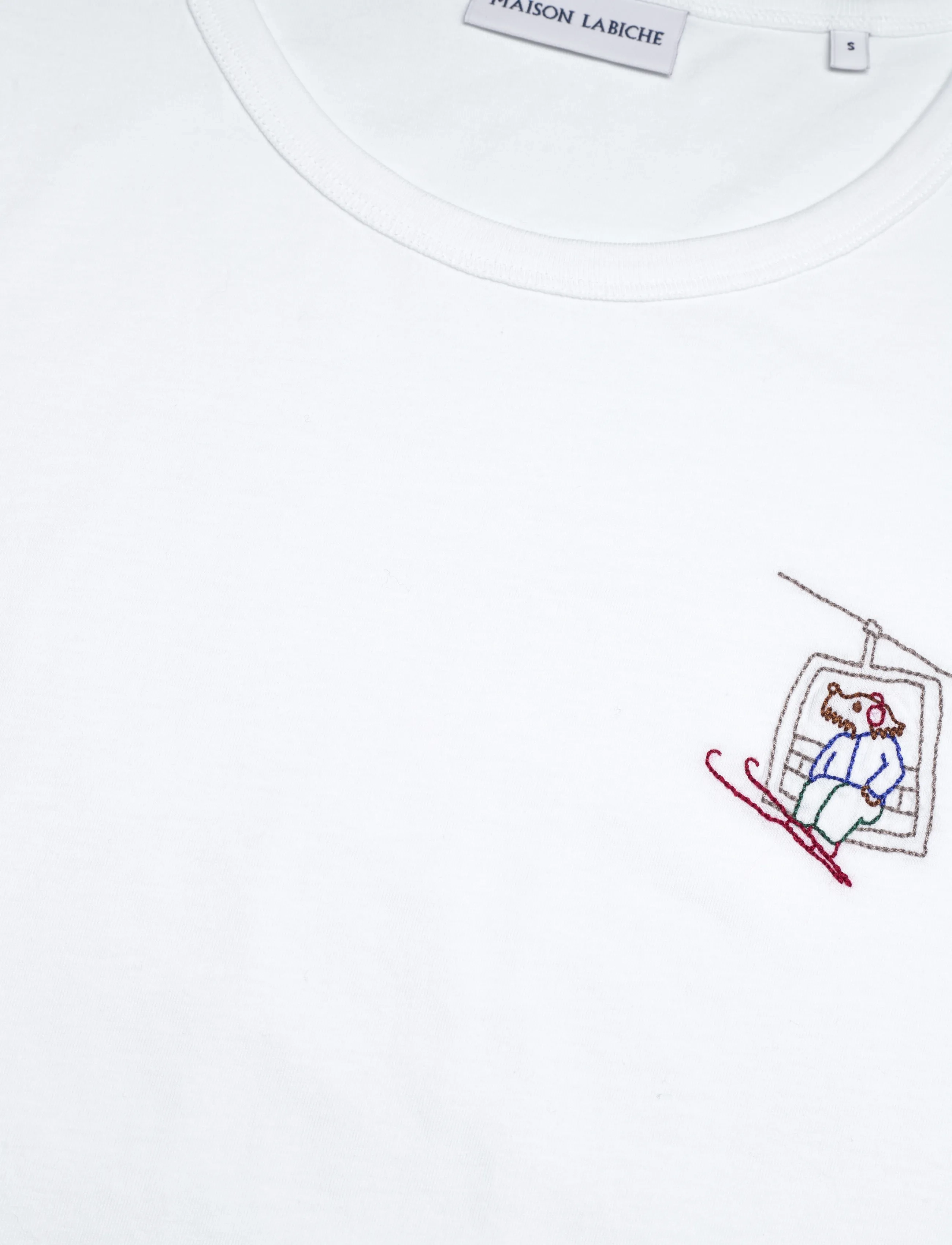 Maison Labiche - POITOU SKI DOG/ GOTS - t-särgid - white - 2