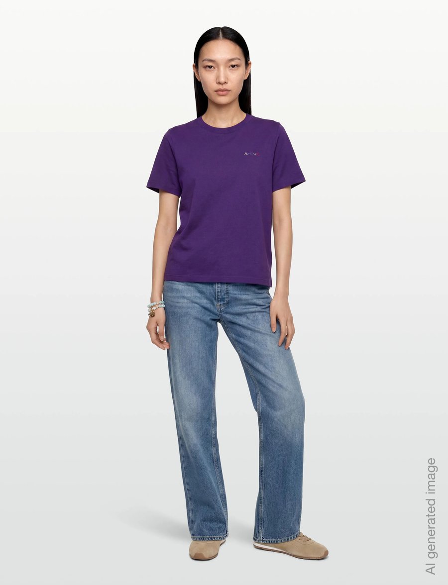 Maison Labiche - POPINCOURT AMOUR/GOTS - t-shirts - imperial purple - 0