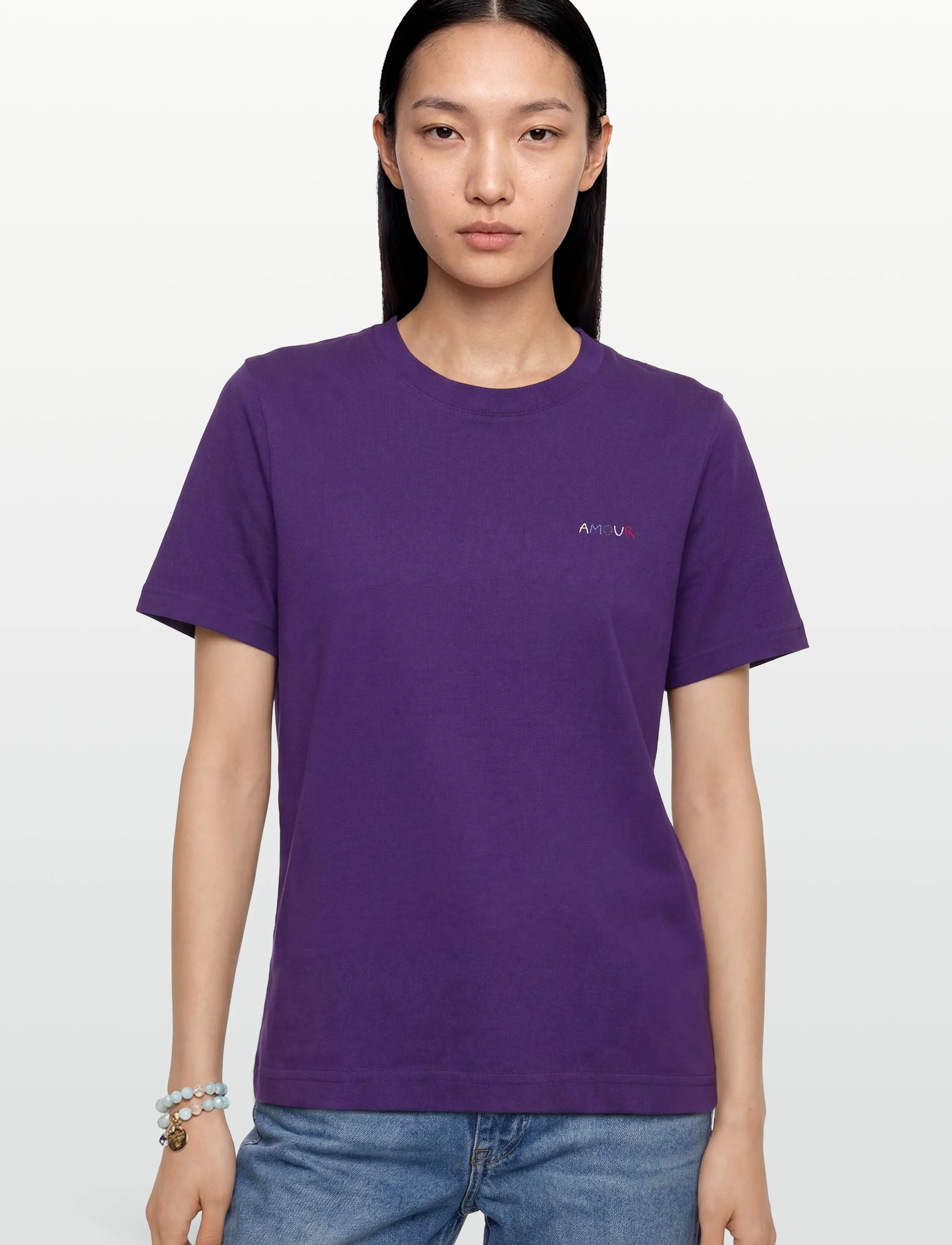 Maison Labiche - POPINCOURT AMOUR/GOTS - t-shirts - imperial purple - 3