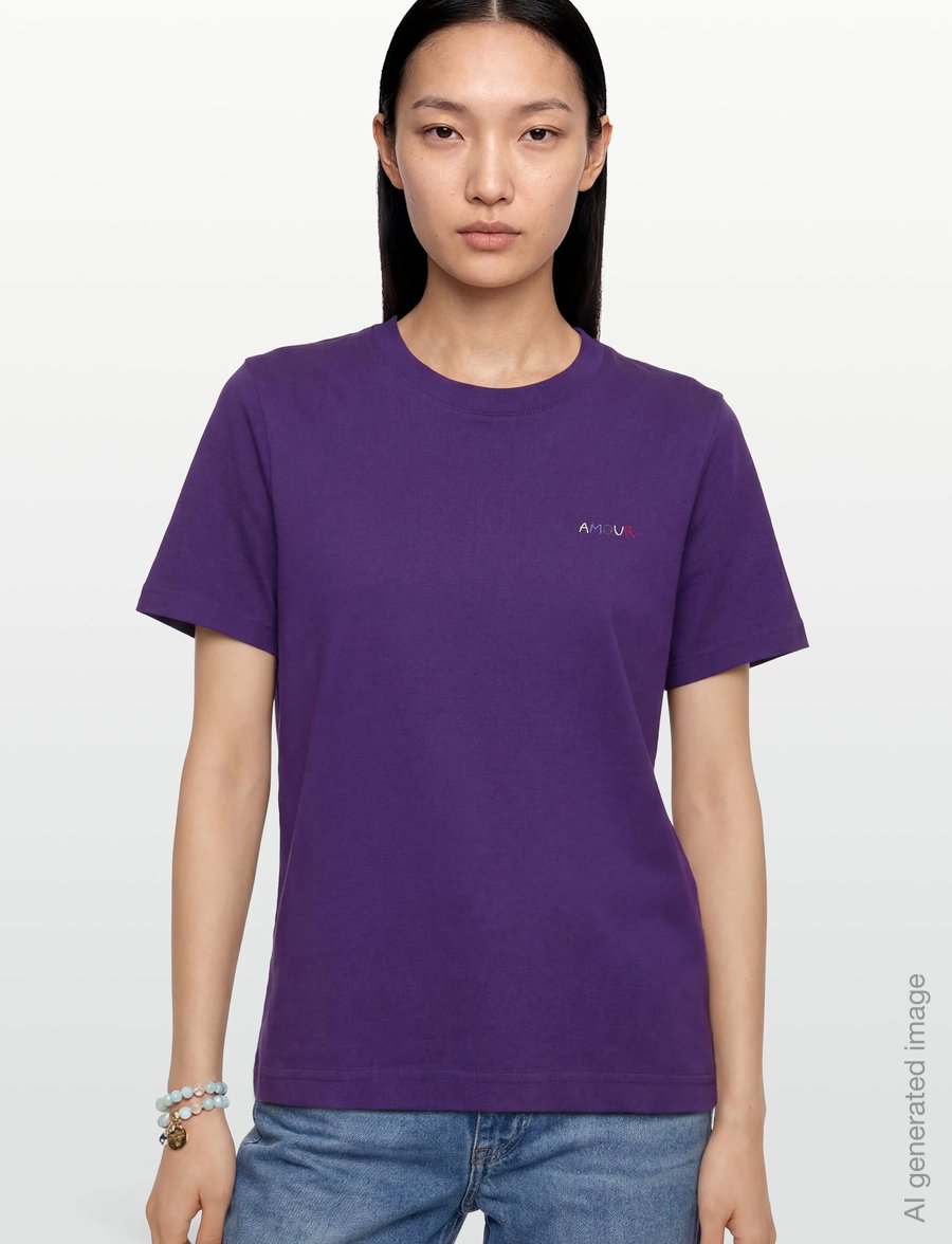 Maison Labiche - POPINCOURT AMOUR/GOTS - t-shirts - imperial purple - 3