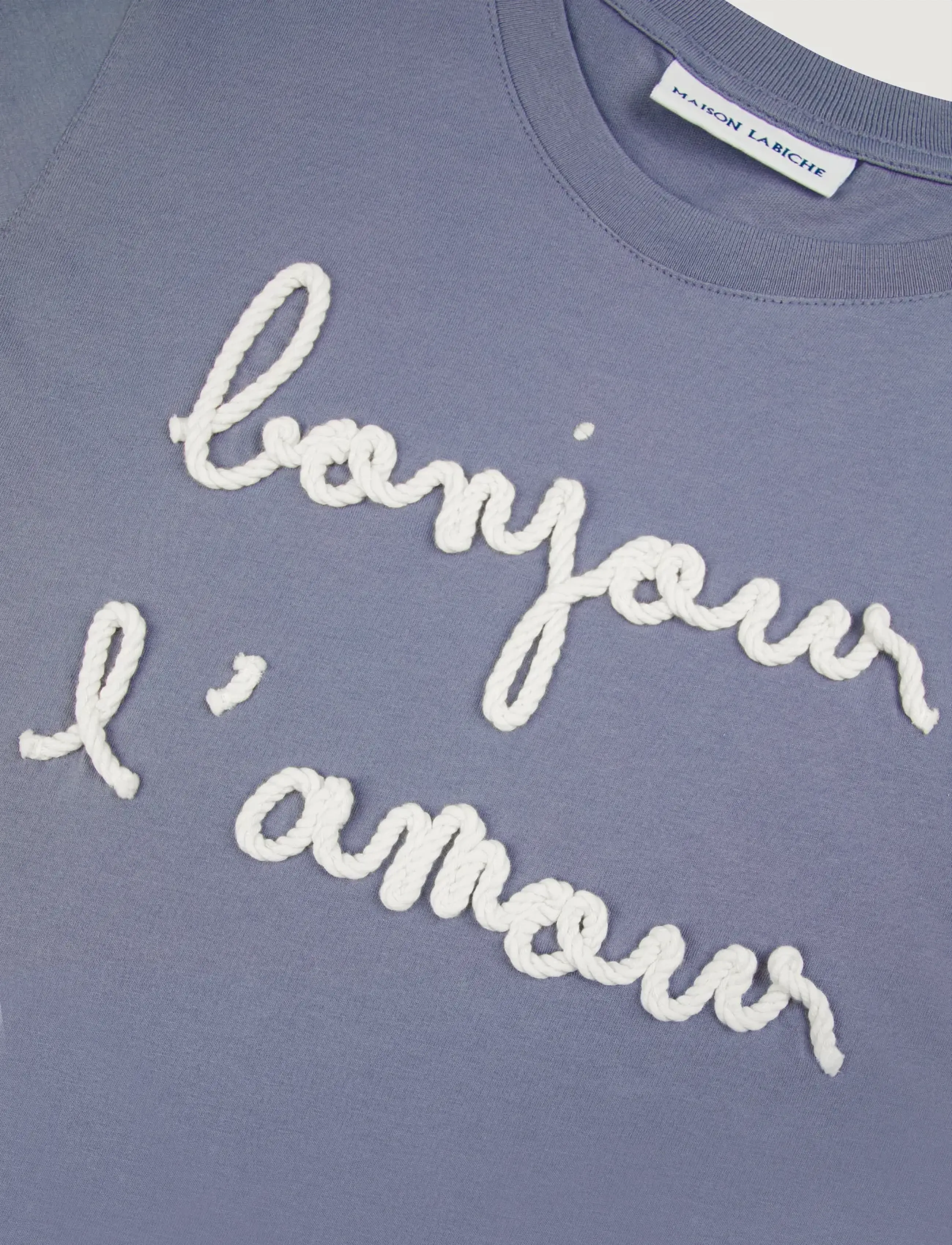 Maison Labiche - POPIN BONJOUR L'AMOUR /GOTS - t-shirts - sunset grey - 5