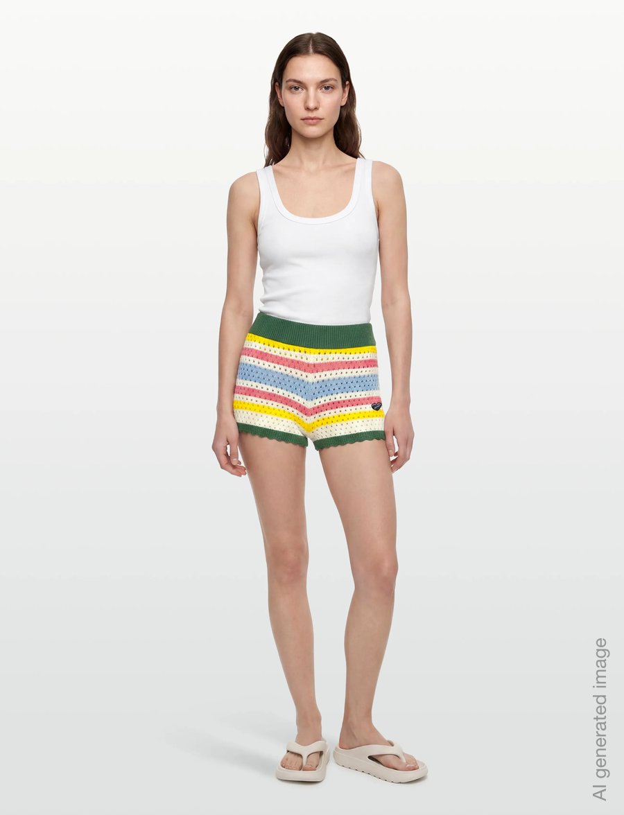 Maison Labiche - RECIPON PATCH COEUR - casual shorts - ivory multico - 0