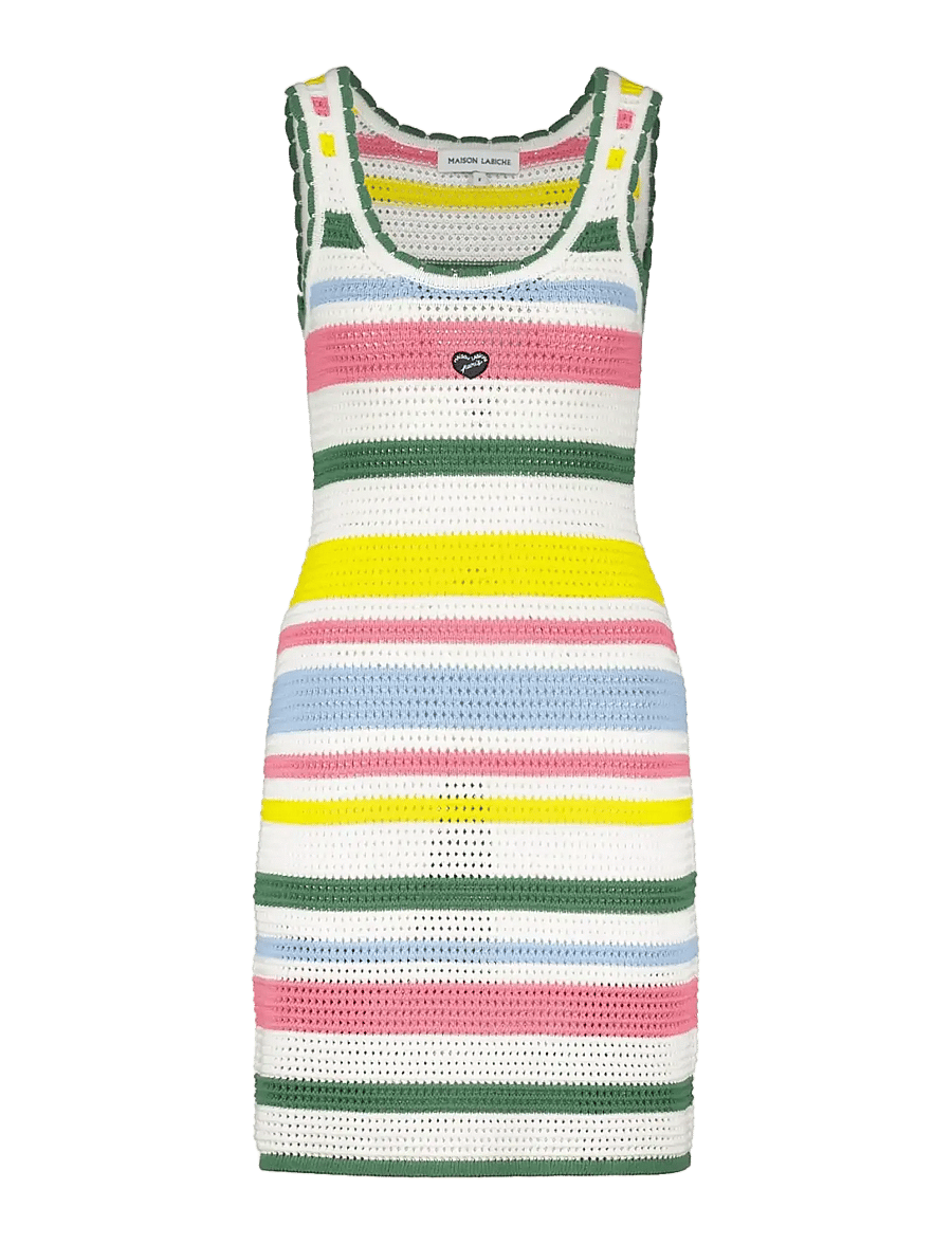 Maison Labiche - SACHE PATCH COEUR - sommerkleider - ivory multico - 1