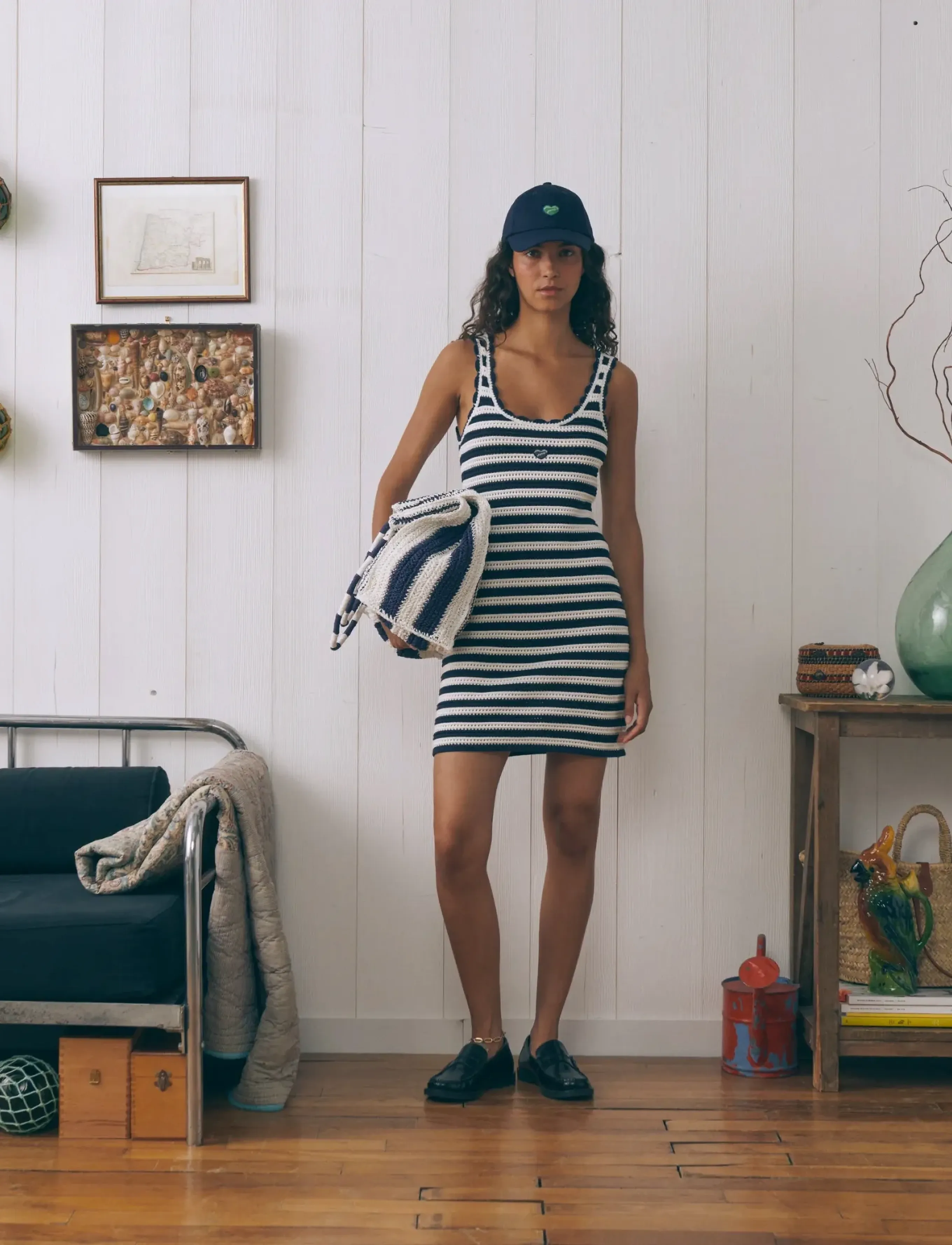 Maison Labiche Sache Patch Coeur, XS/S, Dresses, Mehrfarbig/gemustert - Short Dress, Frauen
