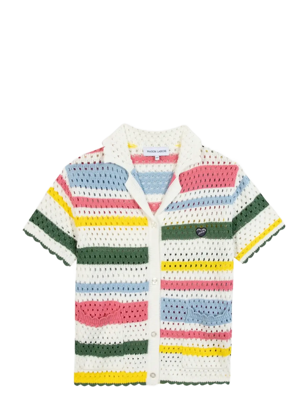 Maison Labiche SOUCHIER MINI PATCH COEUR - Bluser - IVORY MULTICO / multi