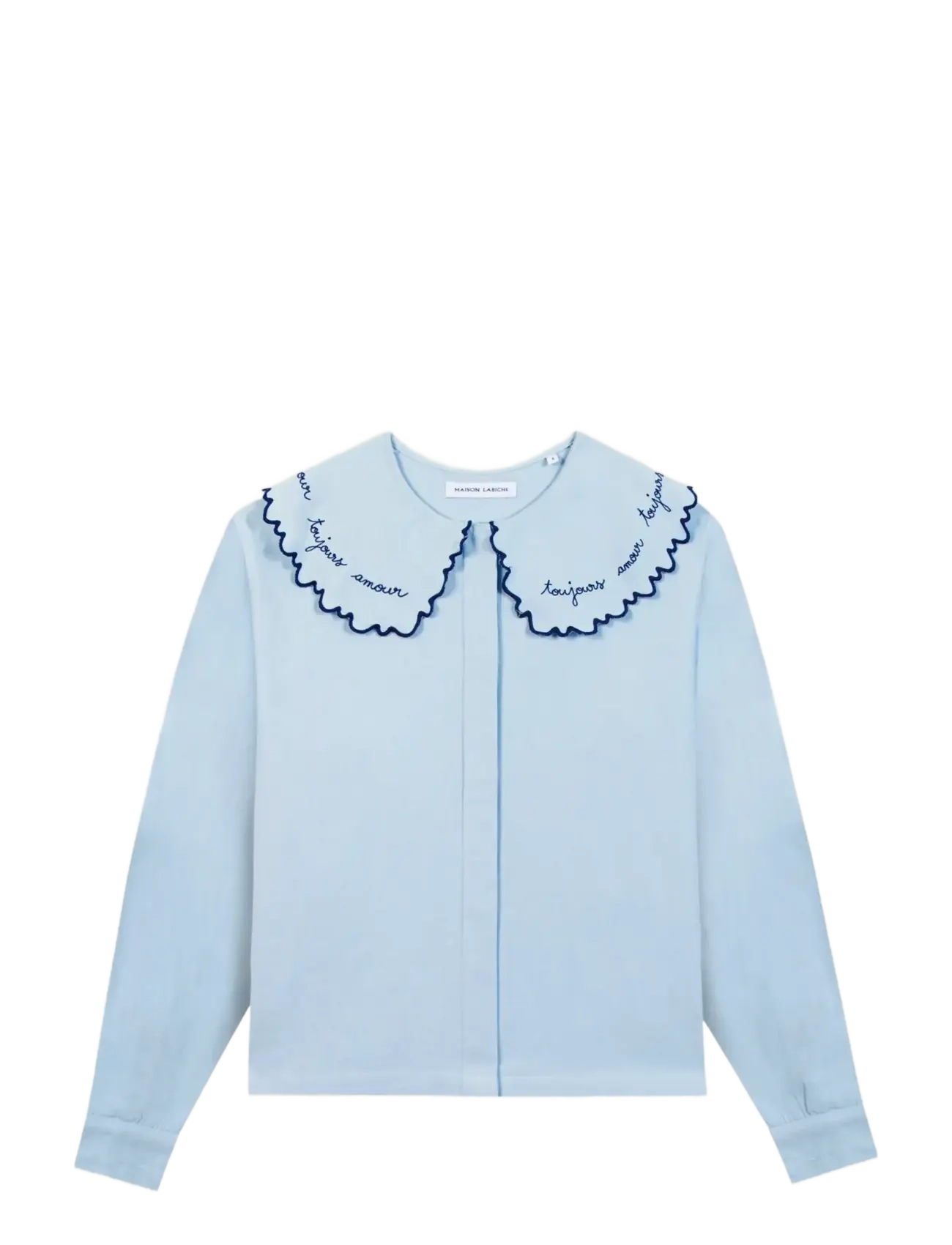 Maison Labiche SOURDIERE AMOUR TOUJOURS - Langärmlige Hemden - DENIM BLEACHED / blue