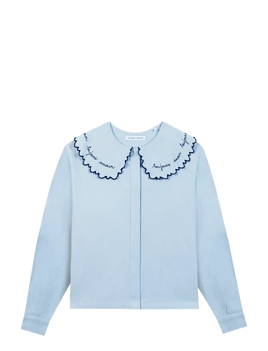 Maison Labiche - SOURDIERE AMOUR TOUJOURS - långärmade skjortor - denim bleached - 0