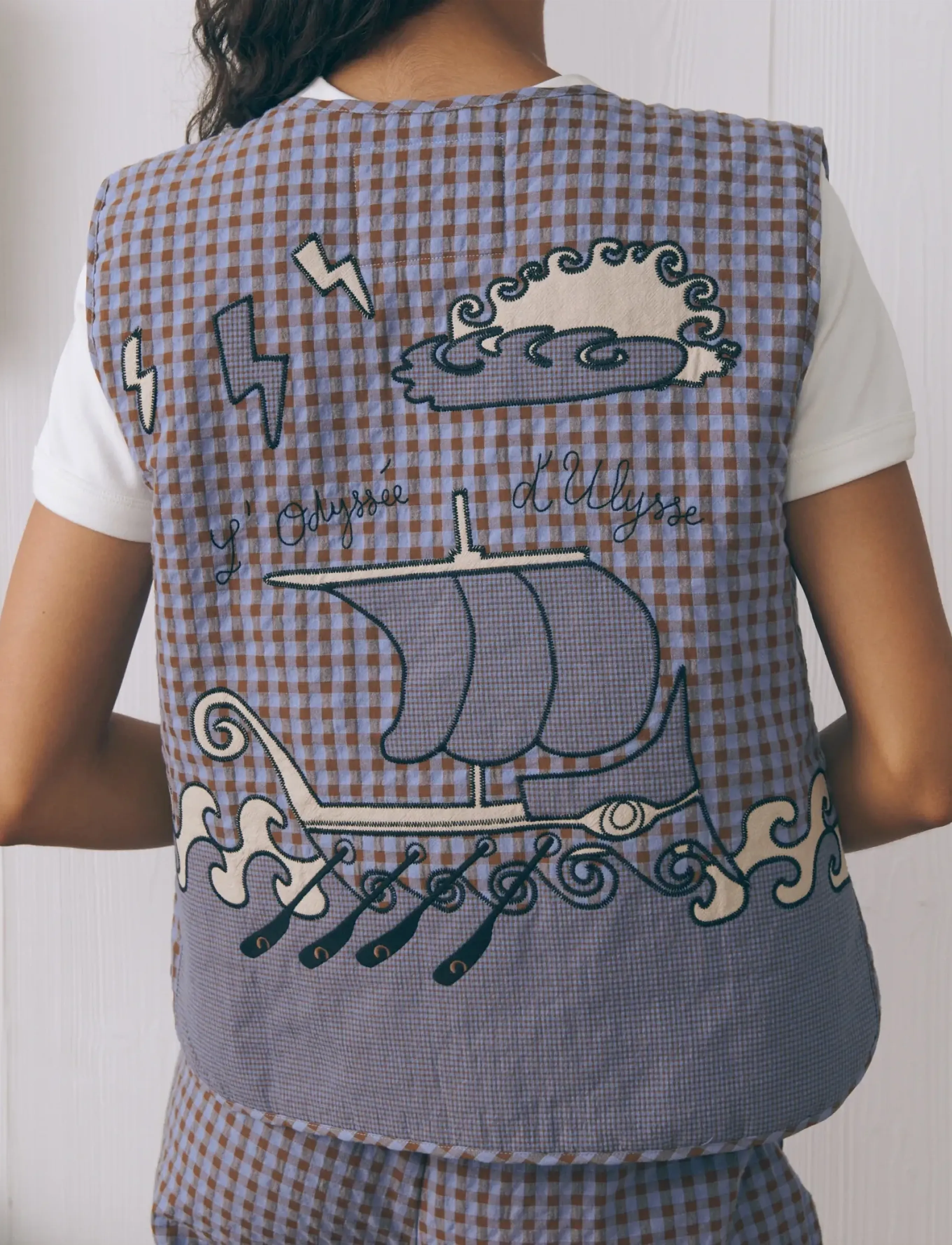 Maison Labiche - VALHUBERT ULYSSE - frühlingsjacken - seersucker patchwork - 4