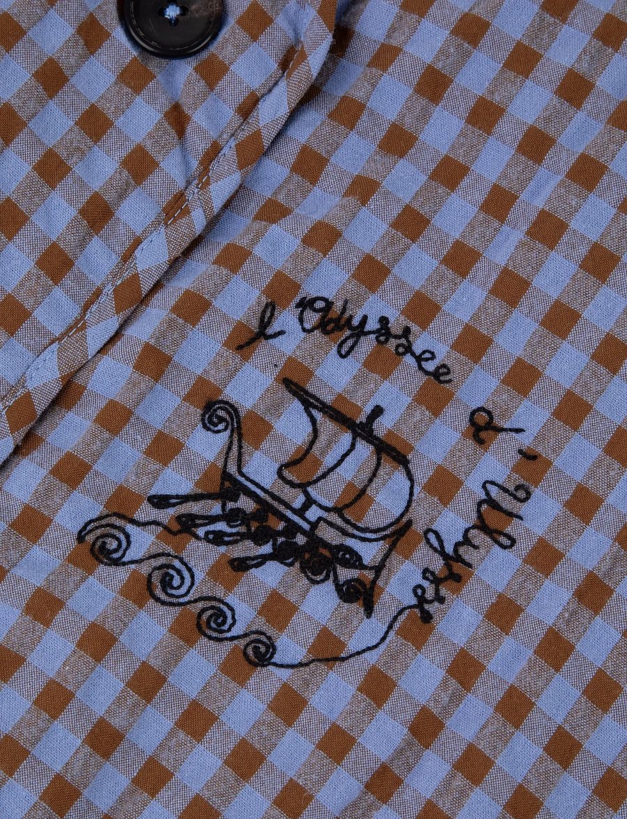 Maison Labiche - VALHUBERT ULYSSE - vatterede veste - seersucker patchwork - 5