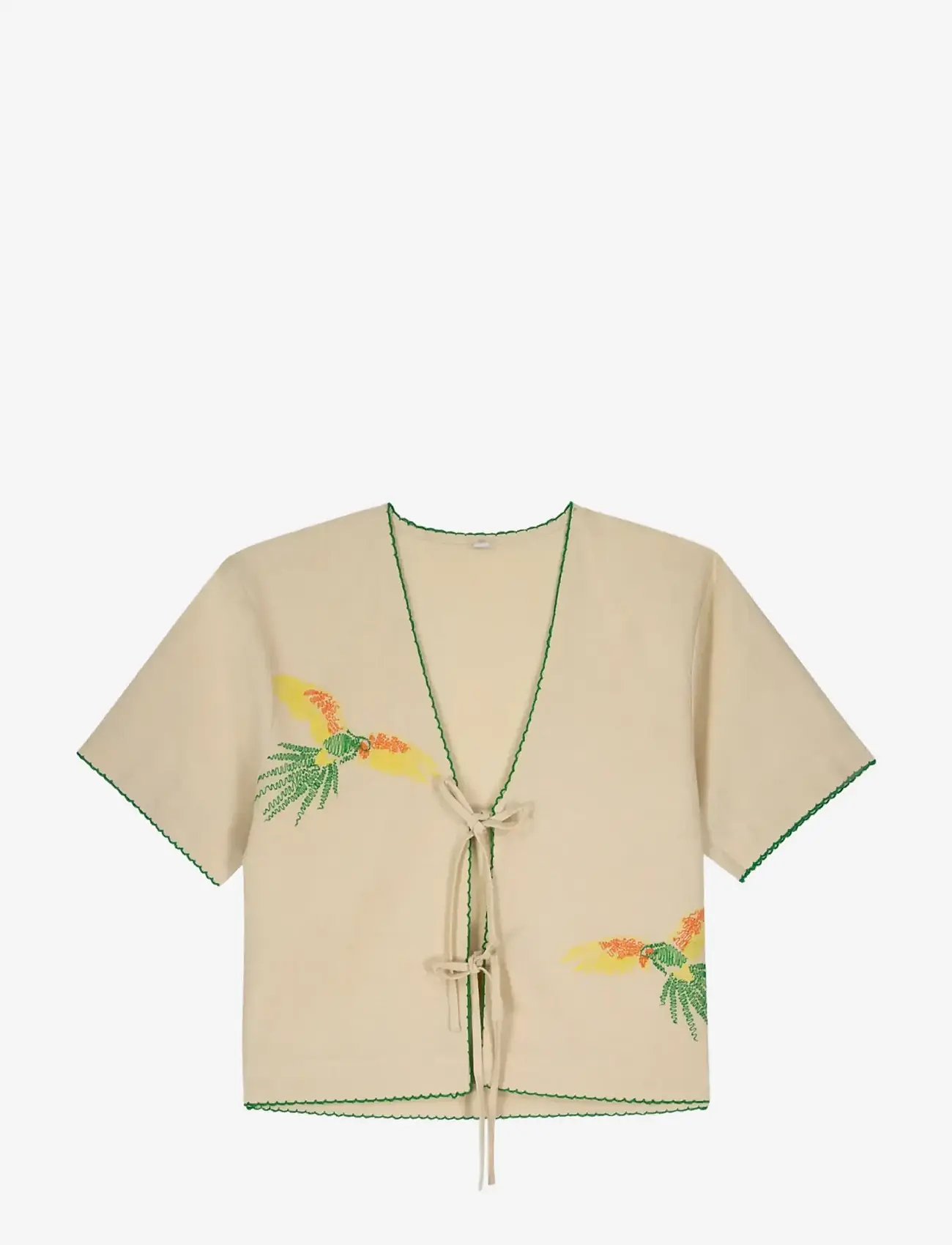 Maison Labiche - VENEUR PARROTS - kortærmede skjorter - linen oatmeal beige - 1