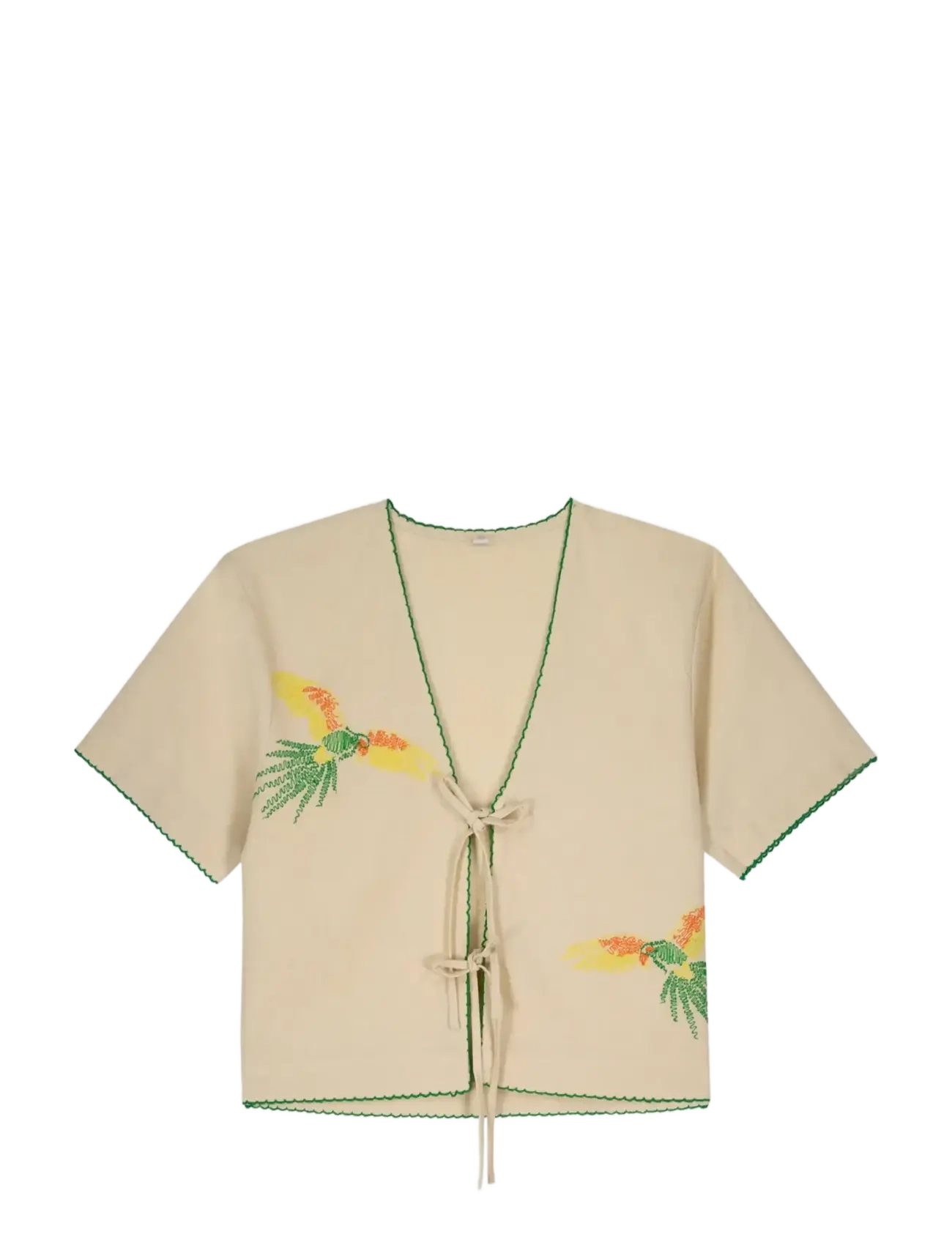 Maison Labiche Veneur Parrots, Kvinder, Bindetop, Cream, Str: M