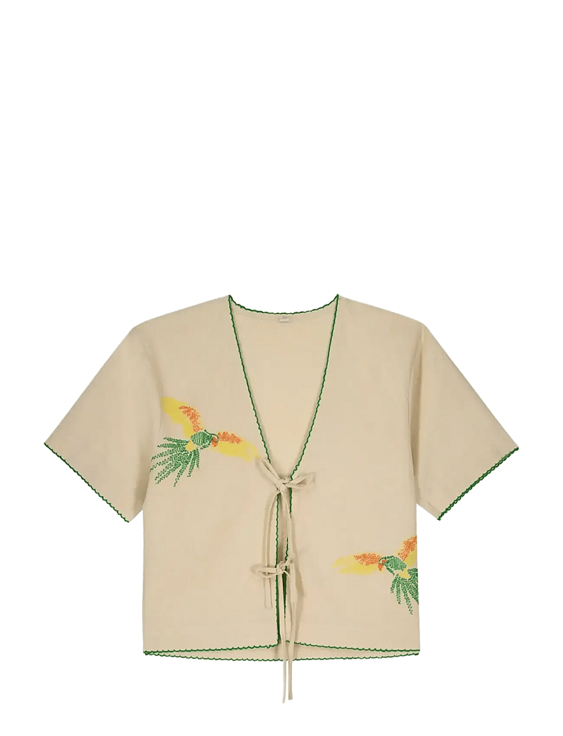 Maison Labiche - VENEUR PARROTS - kurzärmlige hemden - linen oatmeal beige - 1