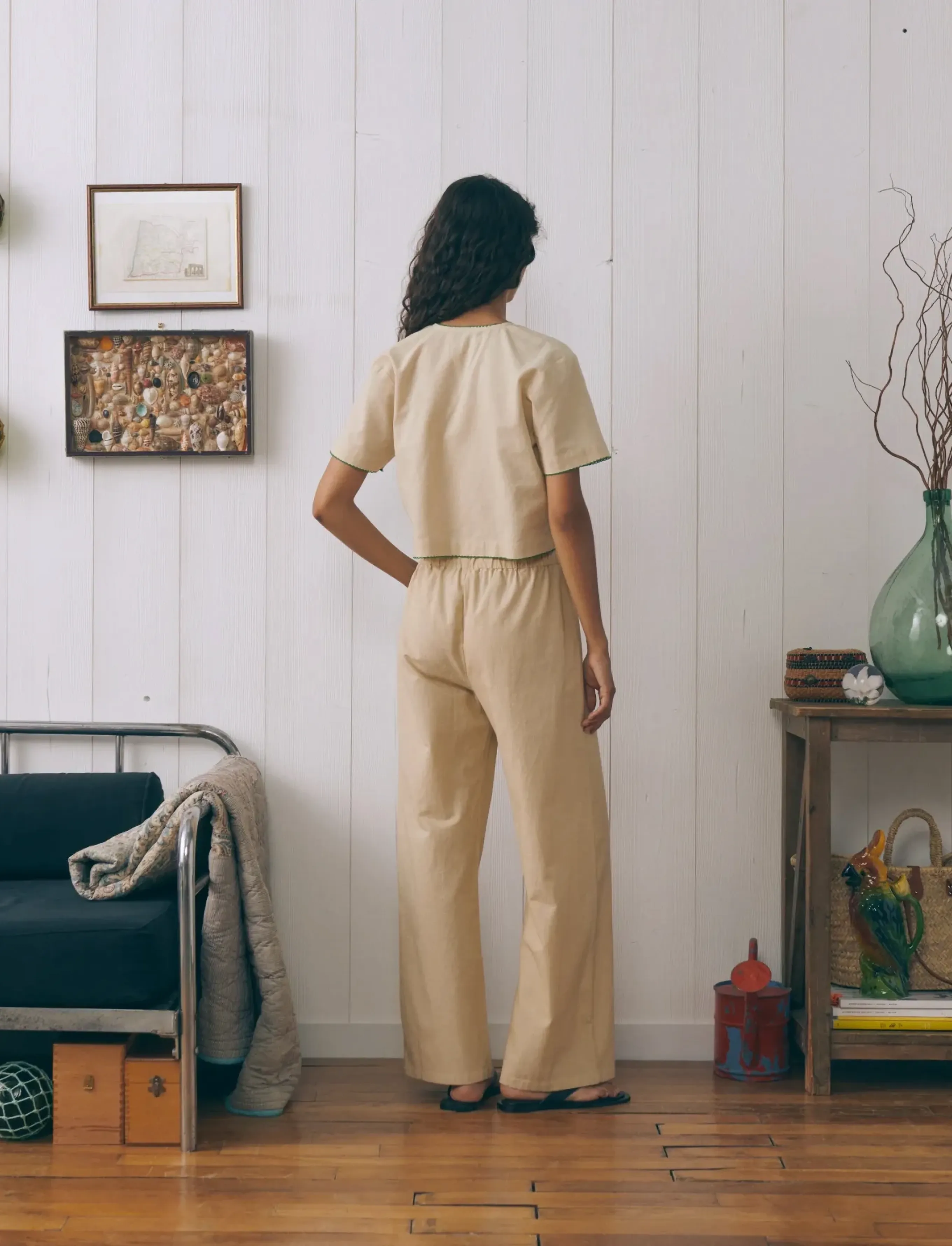 Maison Labiche - VENEUR PARROTS - kurzärmlige hemden - linen oatmeal beige - 3