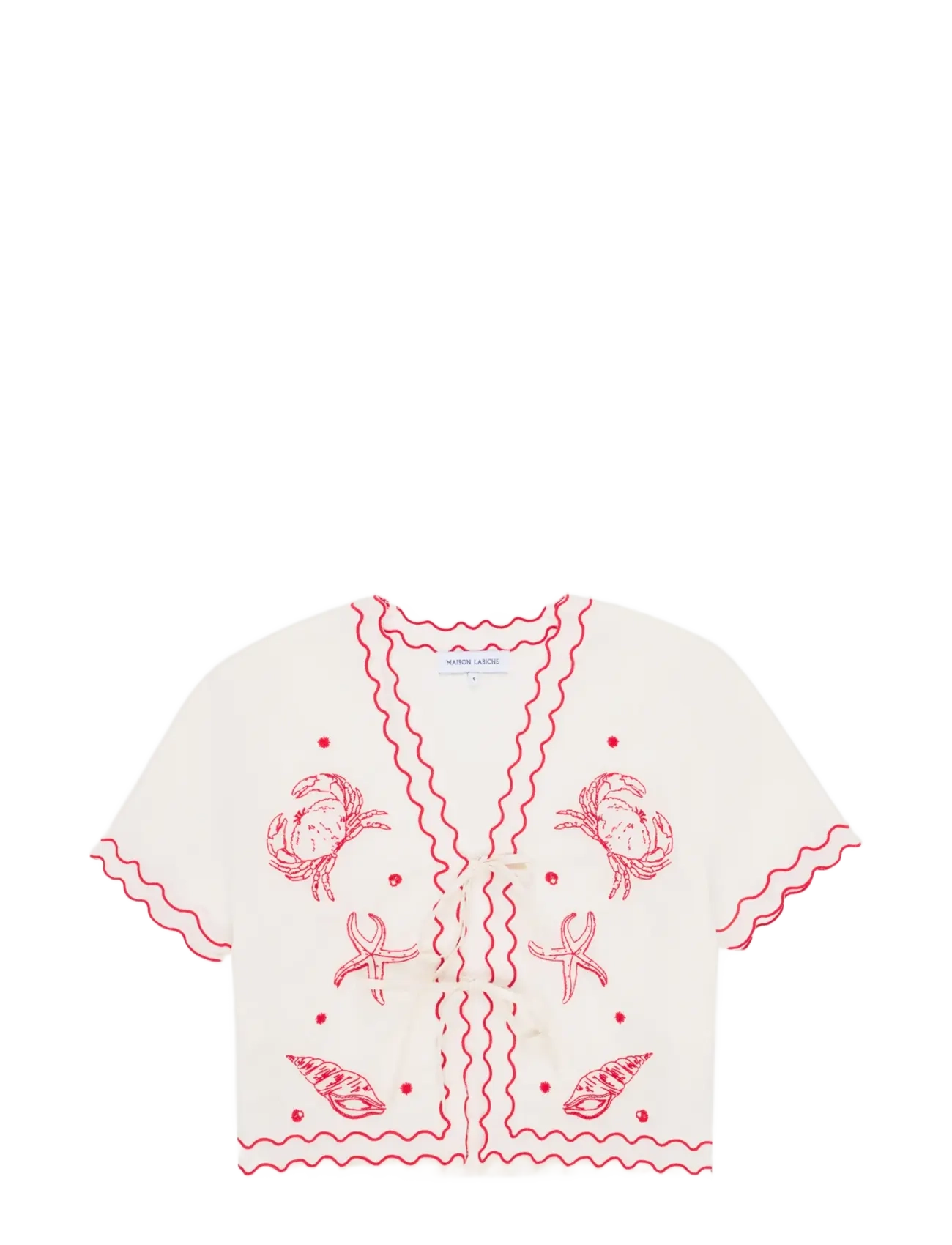 Maison Labiche - VENEUR SEASHELLS - kurzärmlige hemden - linen off white - 1