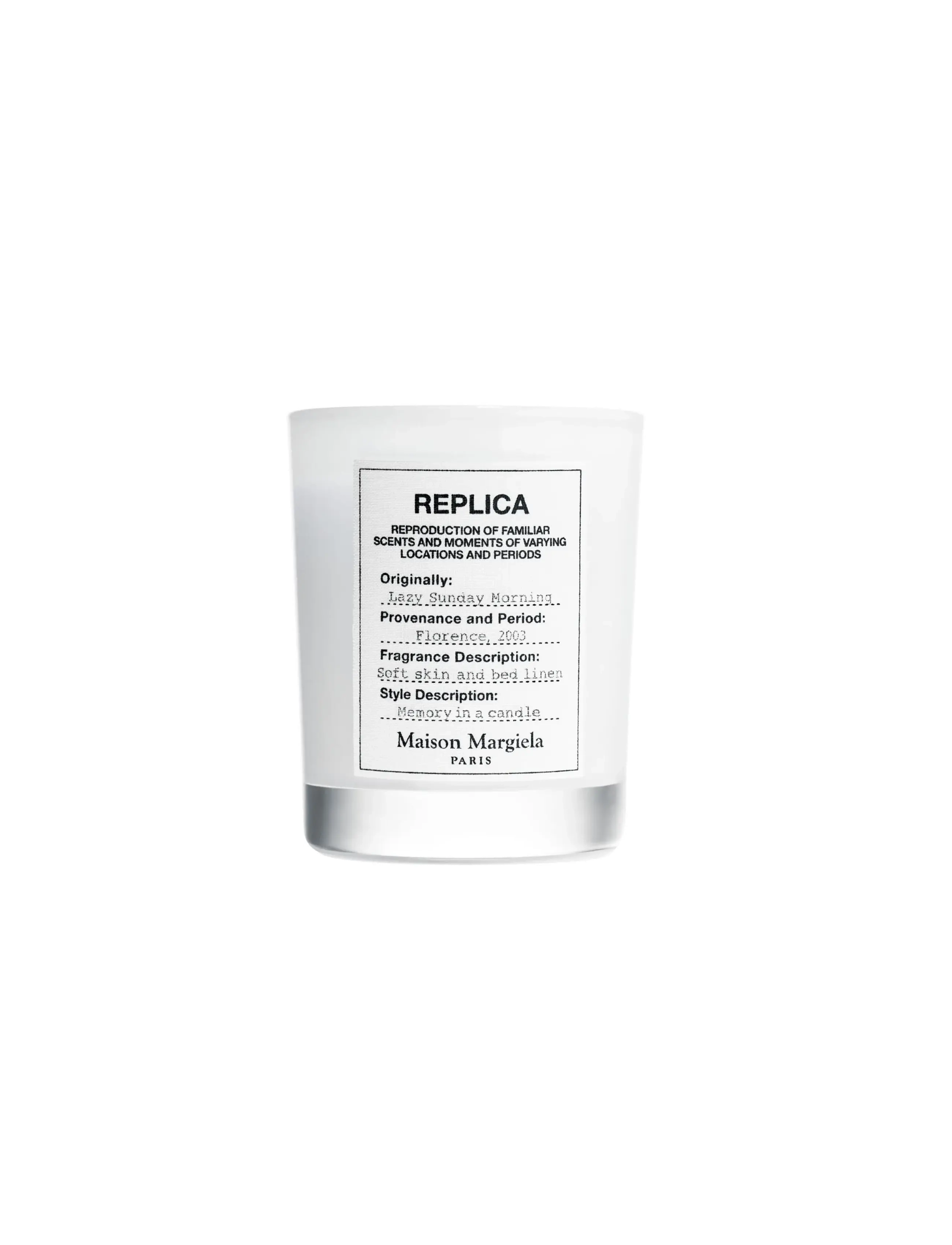Maison Margiela Maison Margiela Replica Lazy Sunday Morning Candle 165G, 165G, White, Hjem > Duftlys, Dame