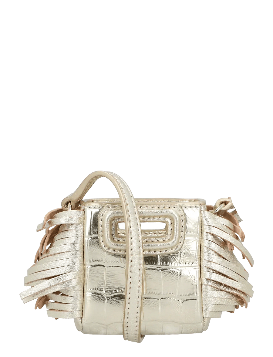 Maje - Mini M Bag for Airpods - crossbody bags - gold - 0
