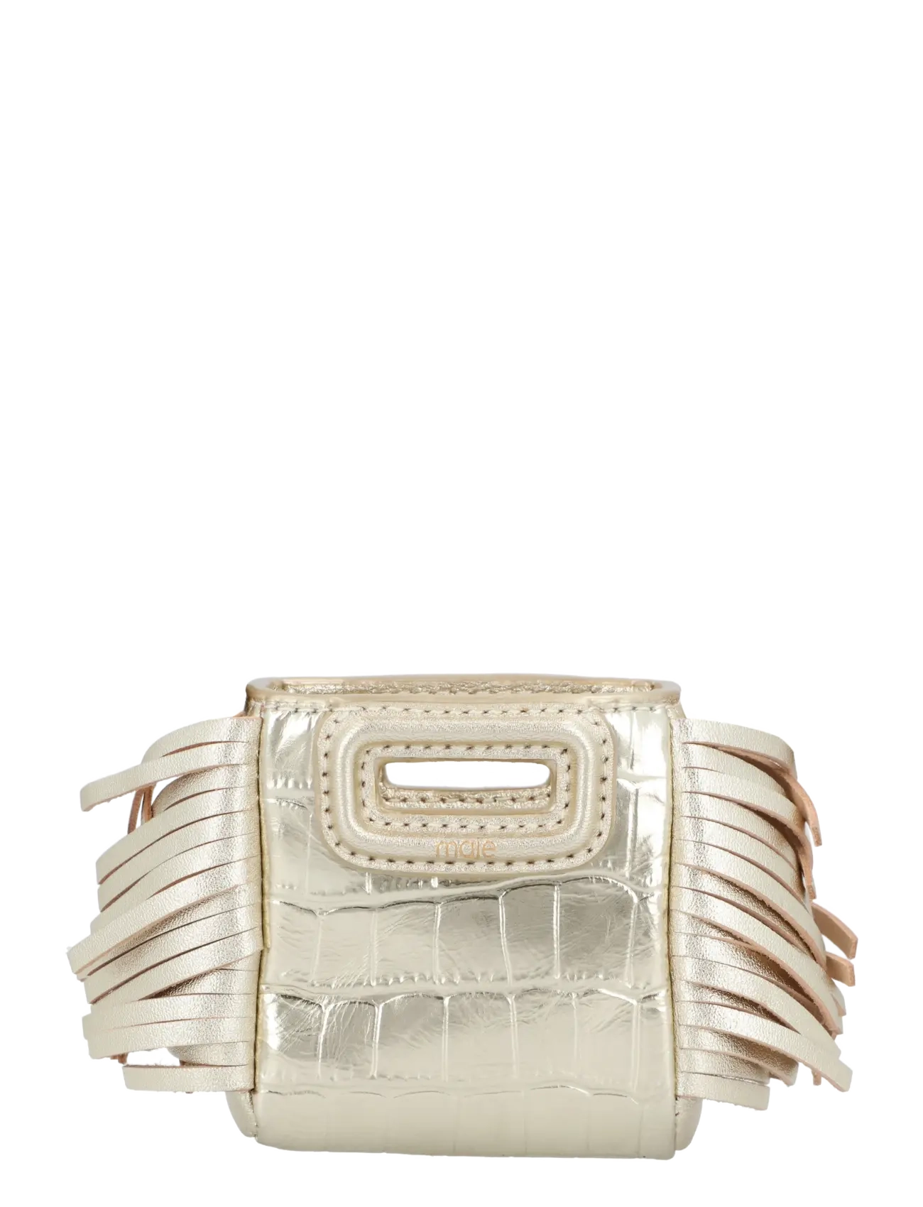 Maje - Mini M Bag for Airpods - crossbody bags - gold - 2