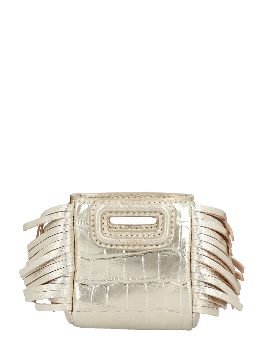 Maje - Mini M Bag for Airpods - crossbody bags - gold - 2