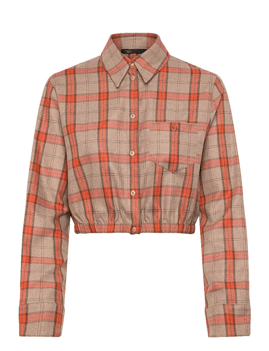 Maje - Cropped Shirt - pikkade varrukatega särgid - orange - 1