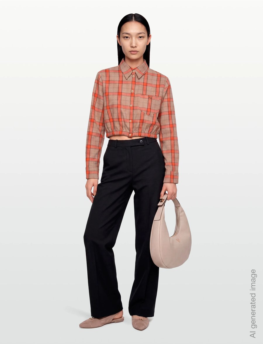 Maje - Cropped Shirt - pikkade varrukatega särgid - orange - 0