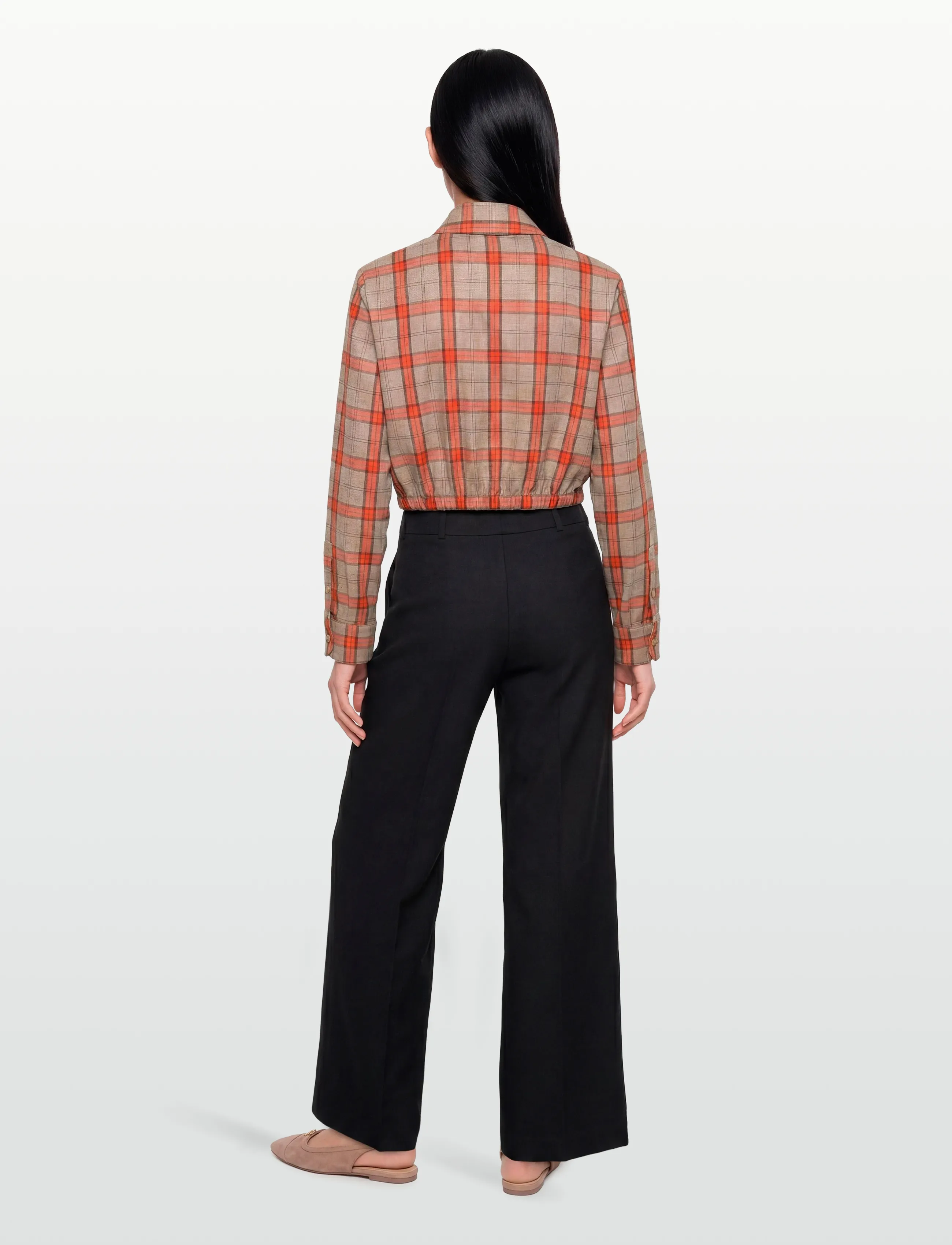 Maje - Cropped Shirt - pitkähihaiset kauluspaidat - orange - 4
