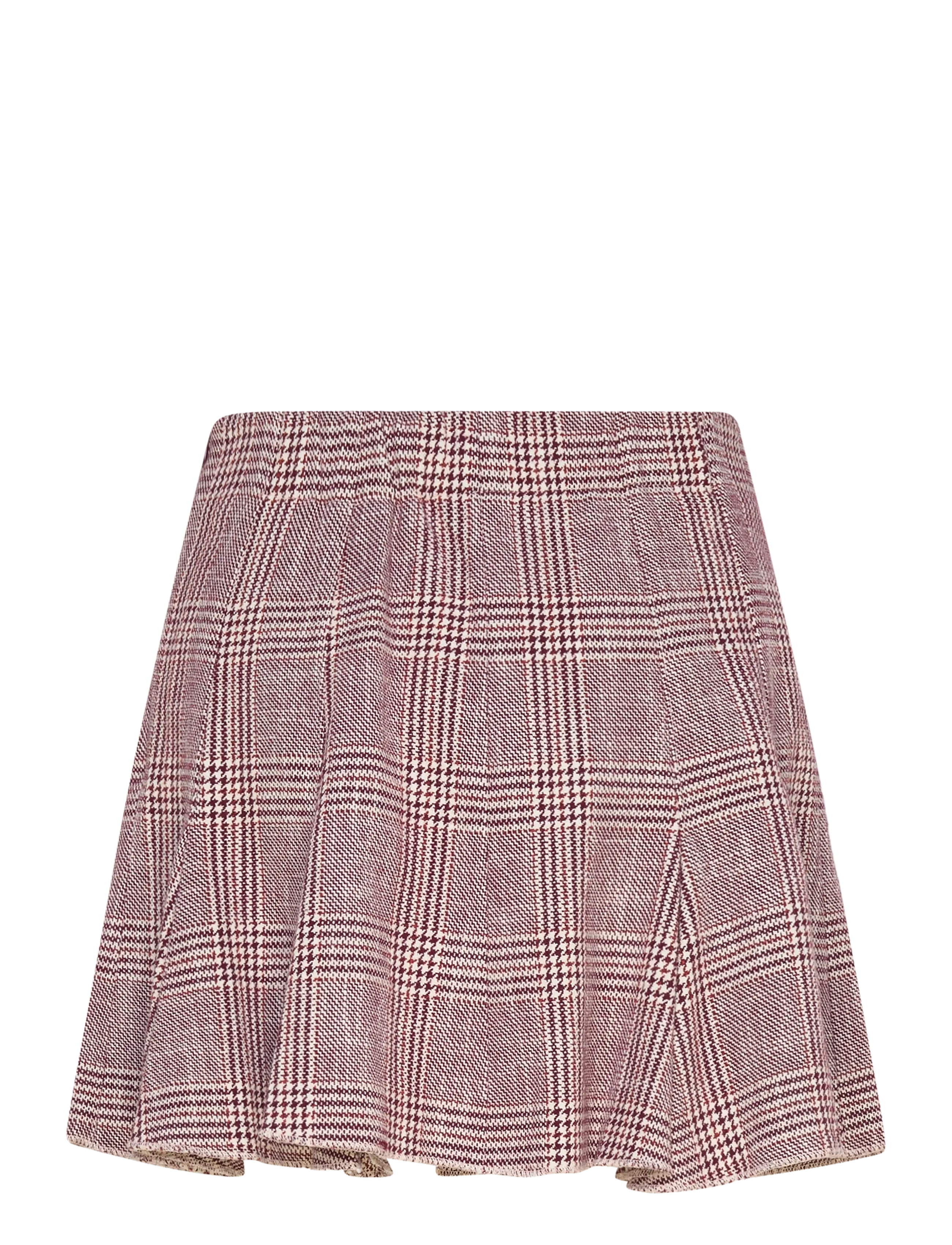 Maje - Checked skirt with godets - vekkihameet - burgundy - 1
